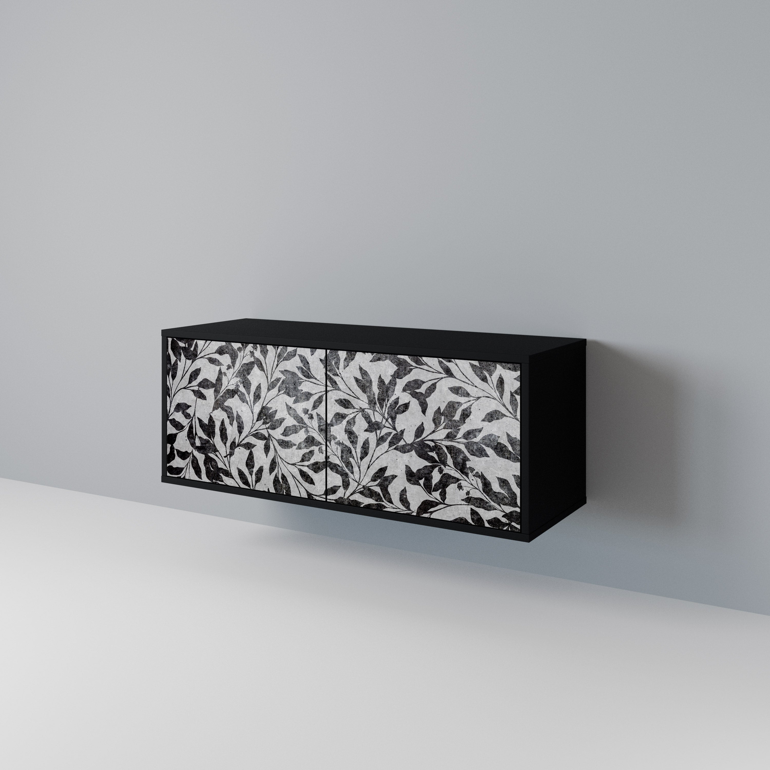 CHARCOAL SPROUT Mueble de TV Compacto de 2 puertas