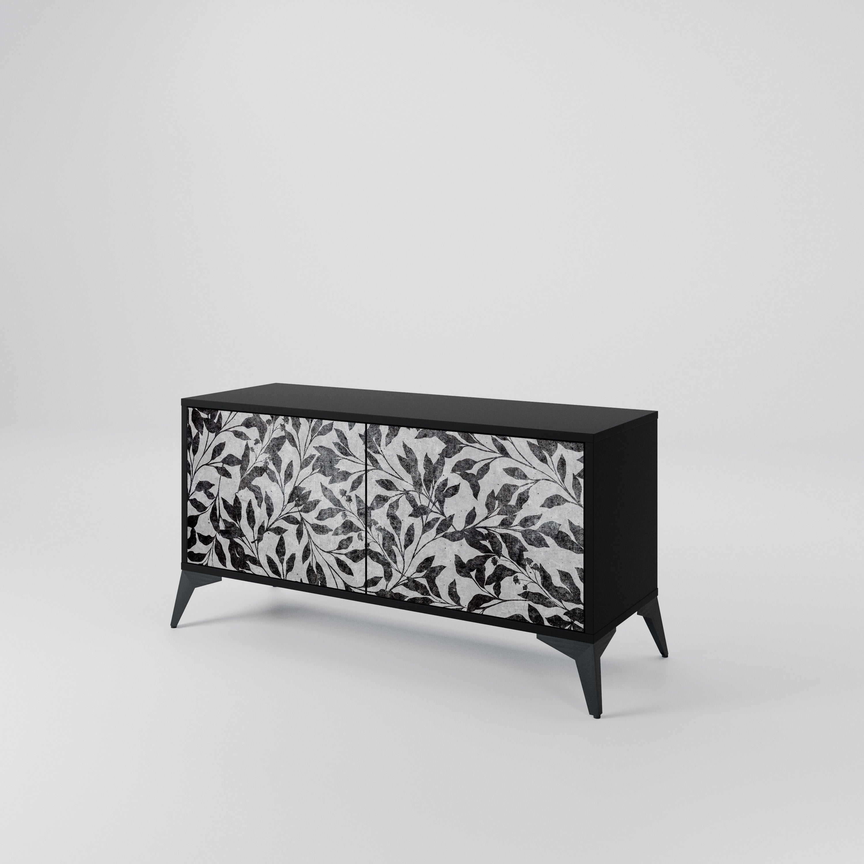 CHARCOAL SPROUT Mueble de TV Compacto de 2 puertas