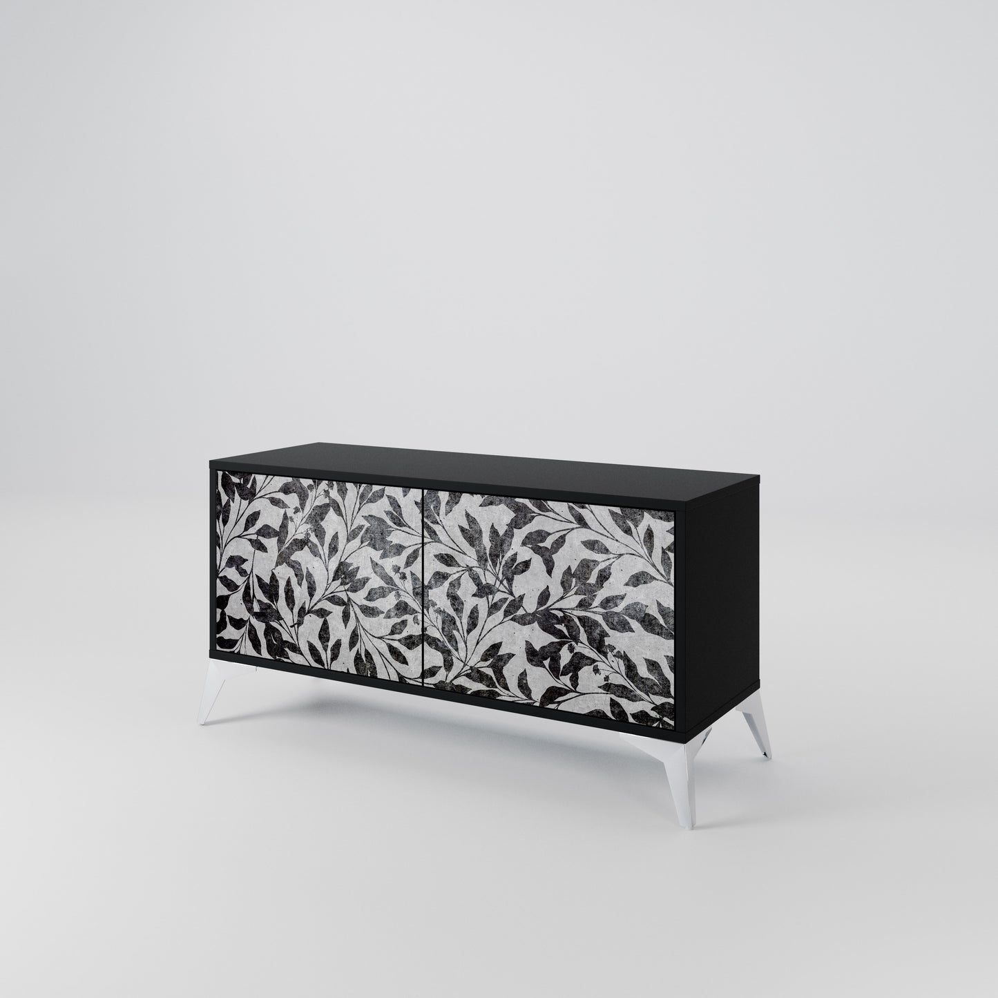 CHARCOAL SPROUT Mueble de TV Compacto de 2 puertas