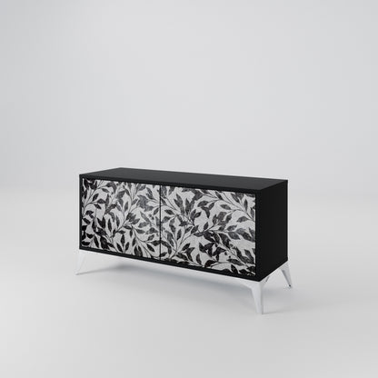CHARCOAL SPROUT Mueble de TV Compacto de 2 puertas