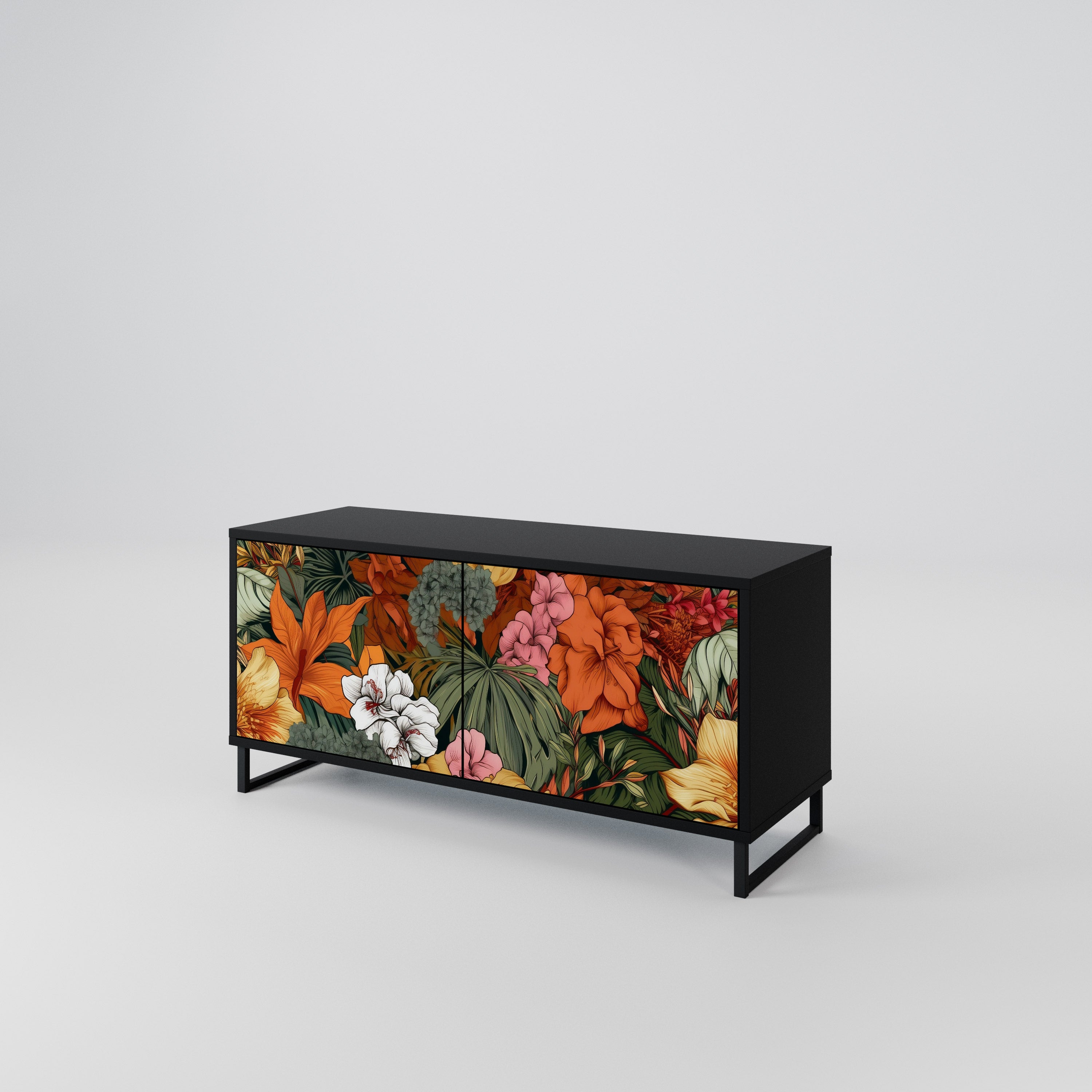 RADIANT FLORA Mueble de TV Compacto de 2 puertas