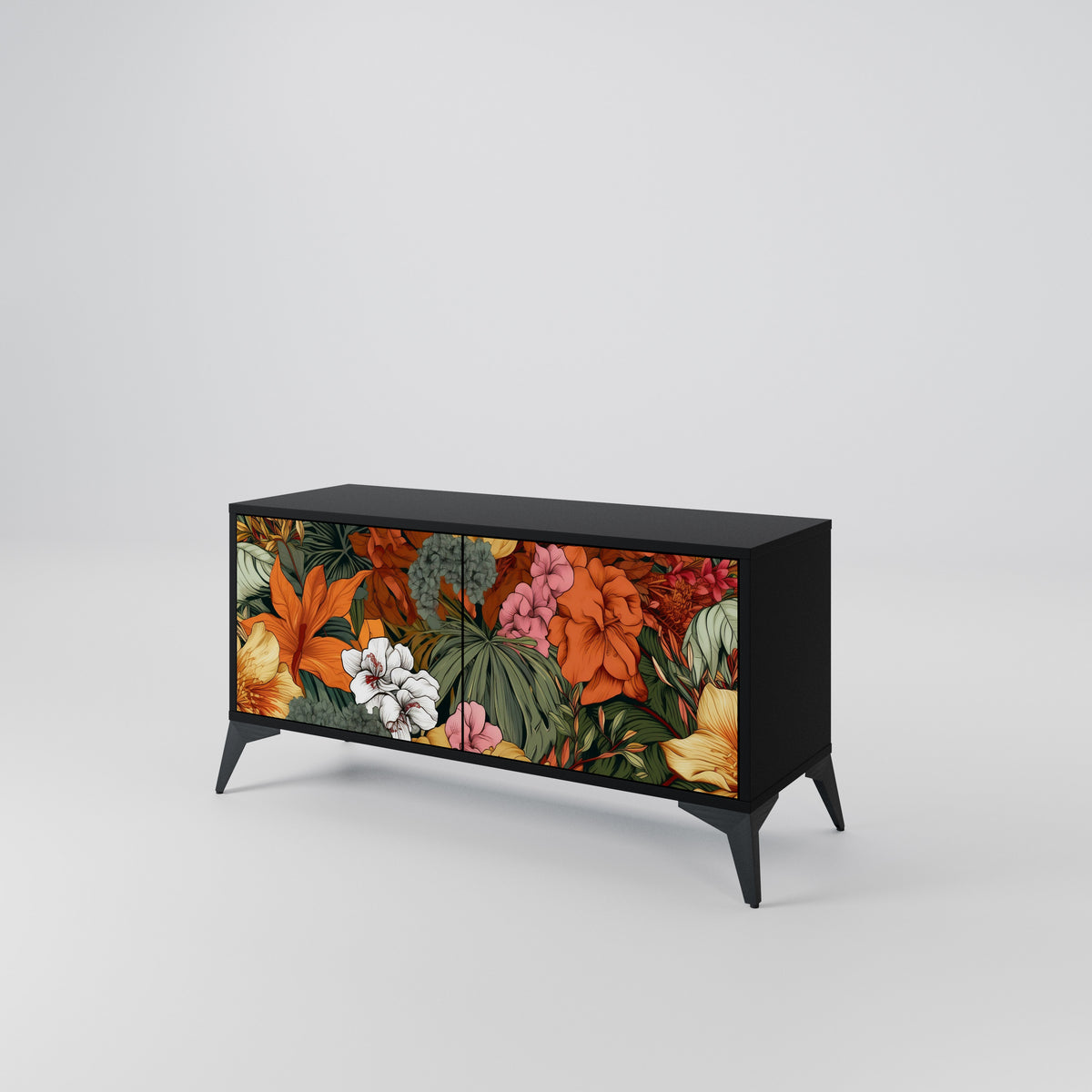 RADIANT FLORA Mueble de TV Compacto de 2 puertas