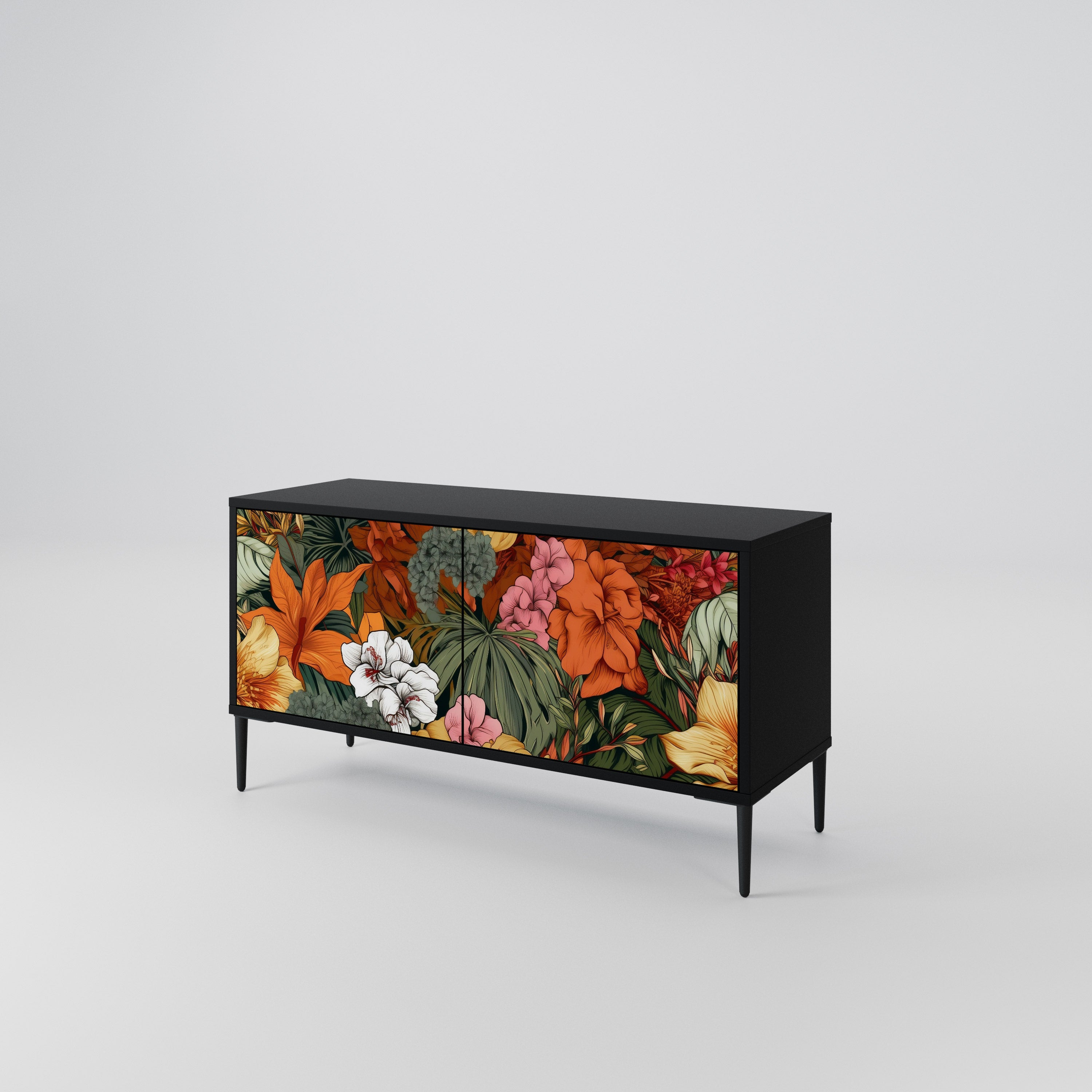 RADIANT FLORA Mueble de TV Compacto de 2 puertas