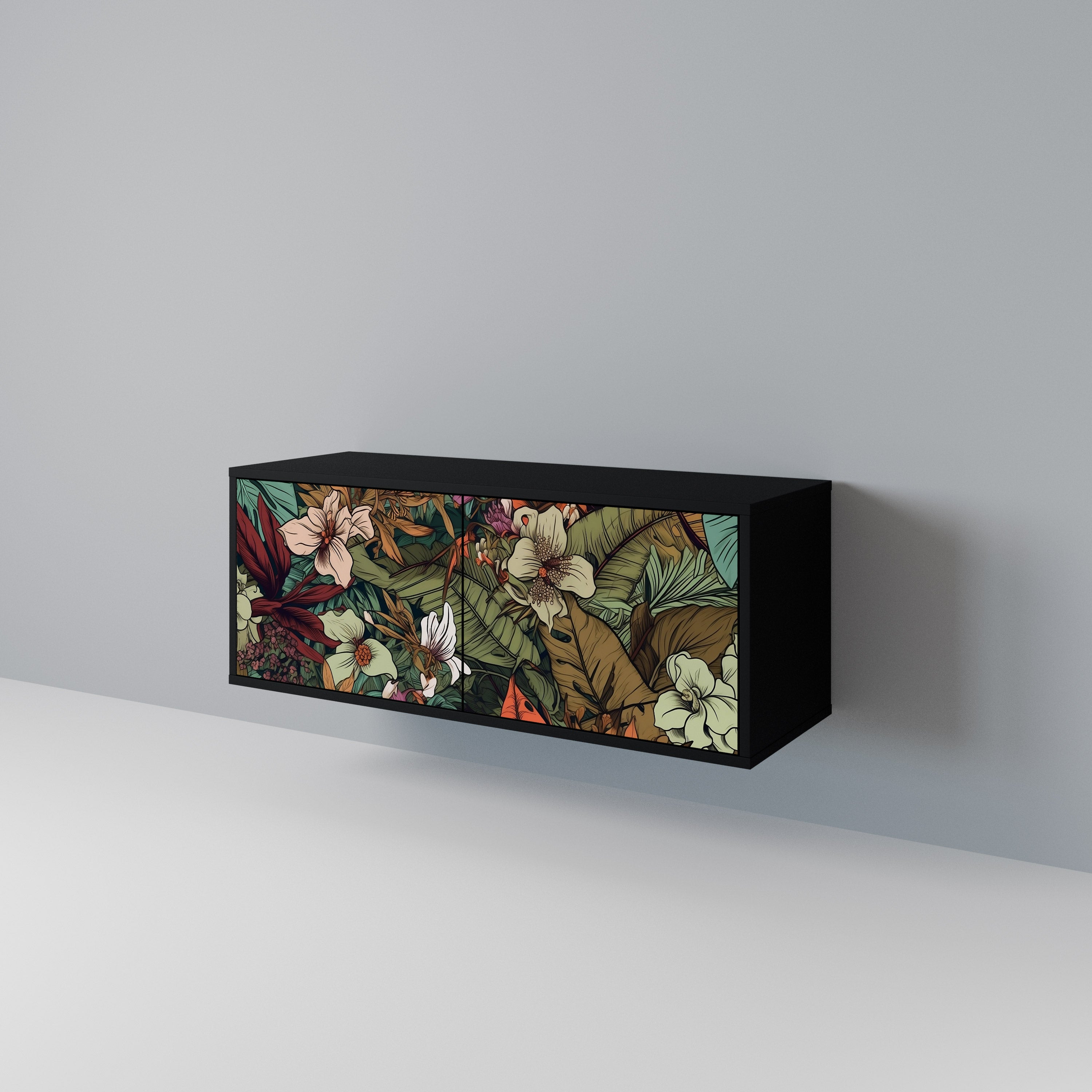 BOTANICAL EMERGENCE Mueble de TV Compacto de 2 puertas