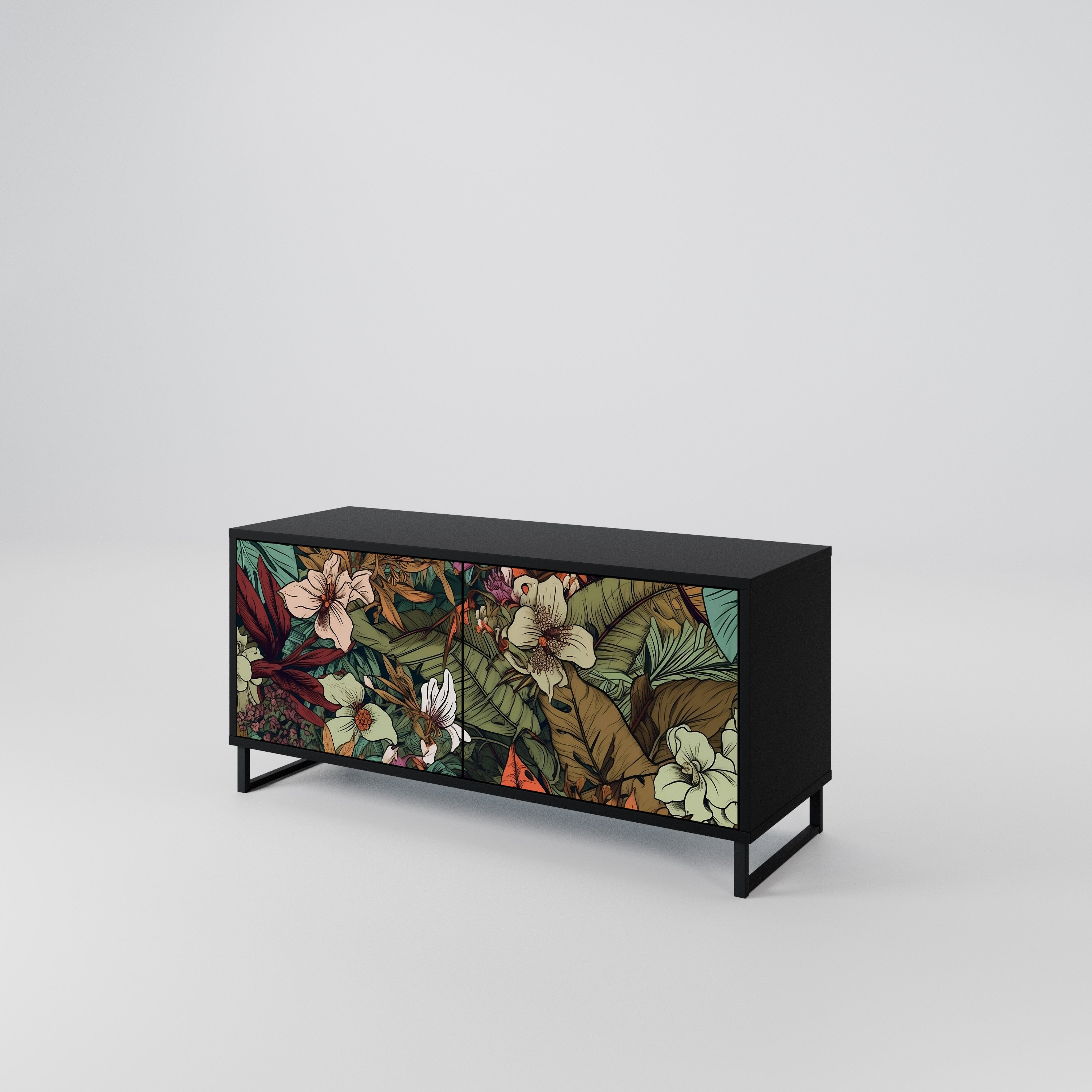 BOTANICAL EMERGENCE Mueble de TV Compacto de 2 puertas