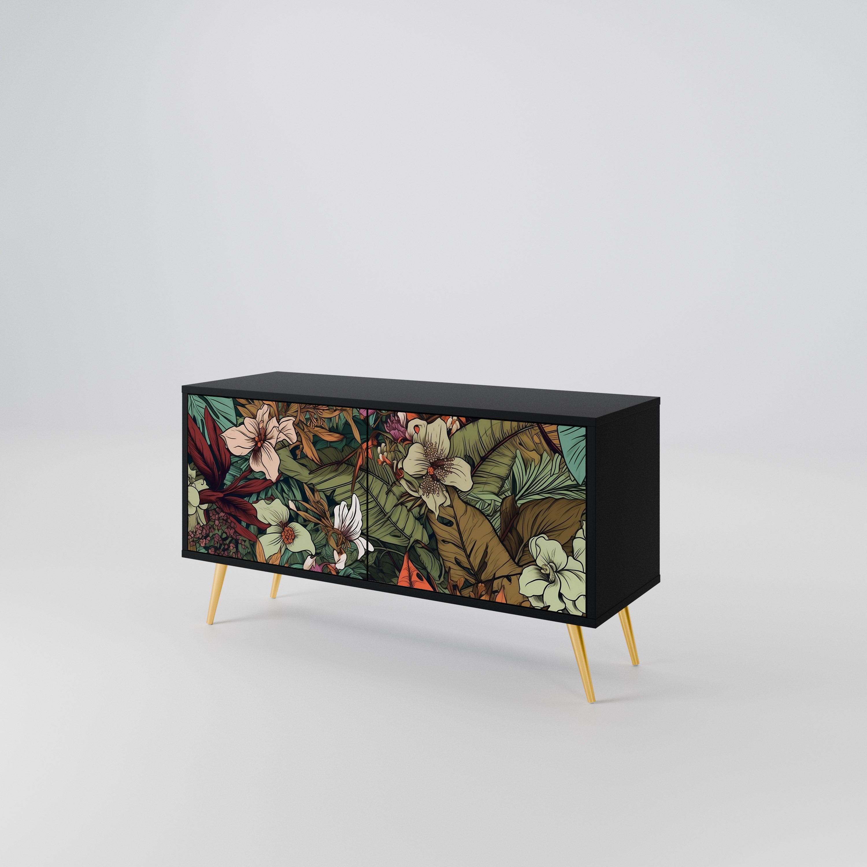 BOTANICAL EMERGENCE Mueble de TV Compacto de 2 puertas