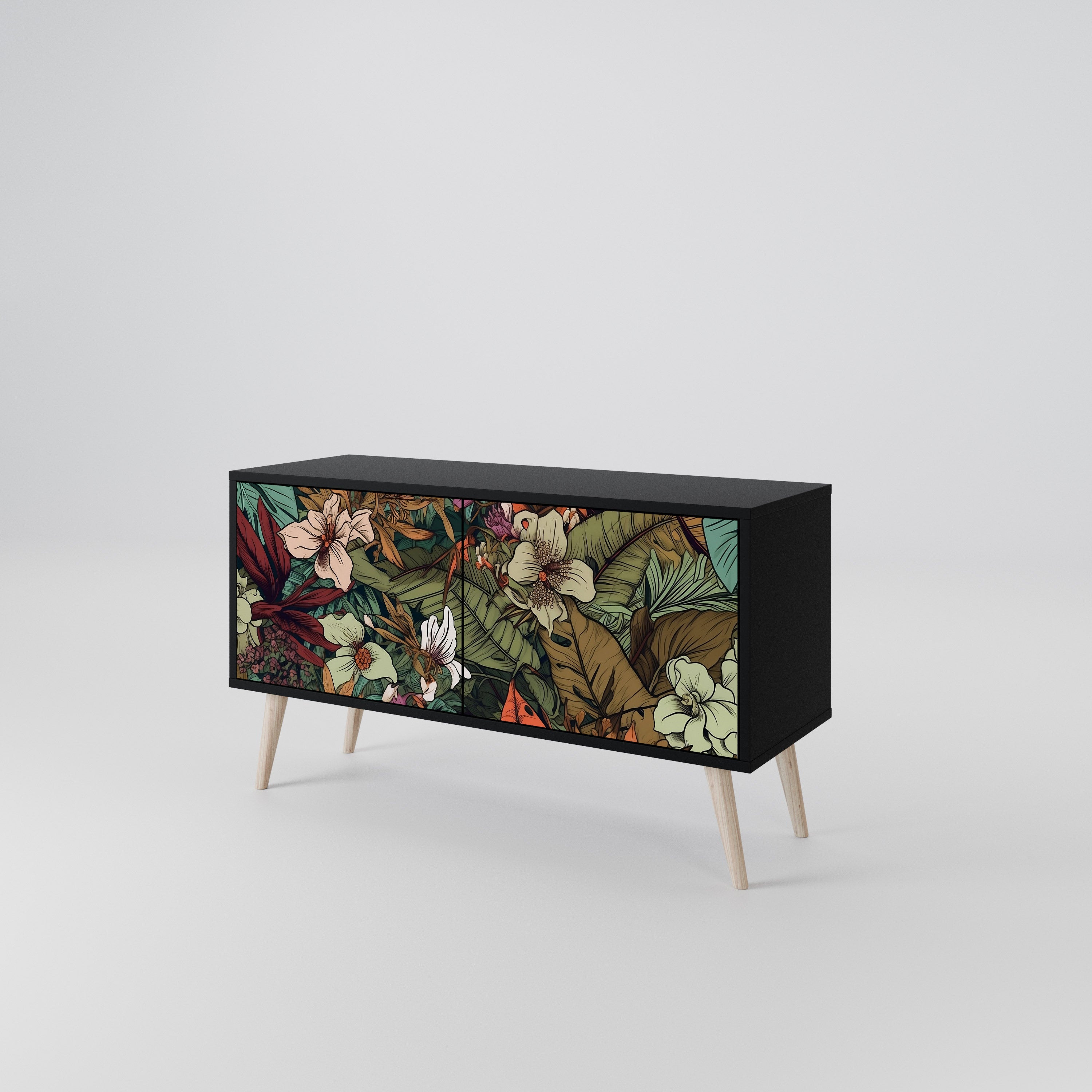 BOTANICAL EMERGENCE Mueble de TV Compacto de 2 puertas