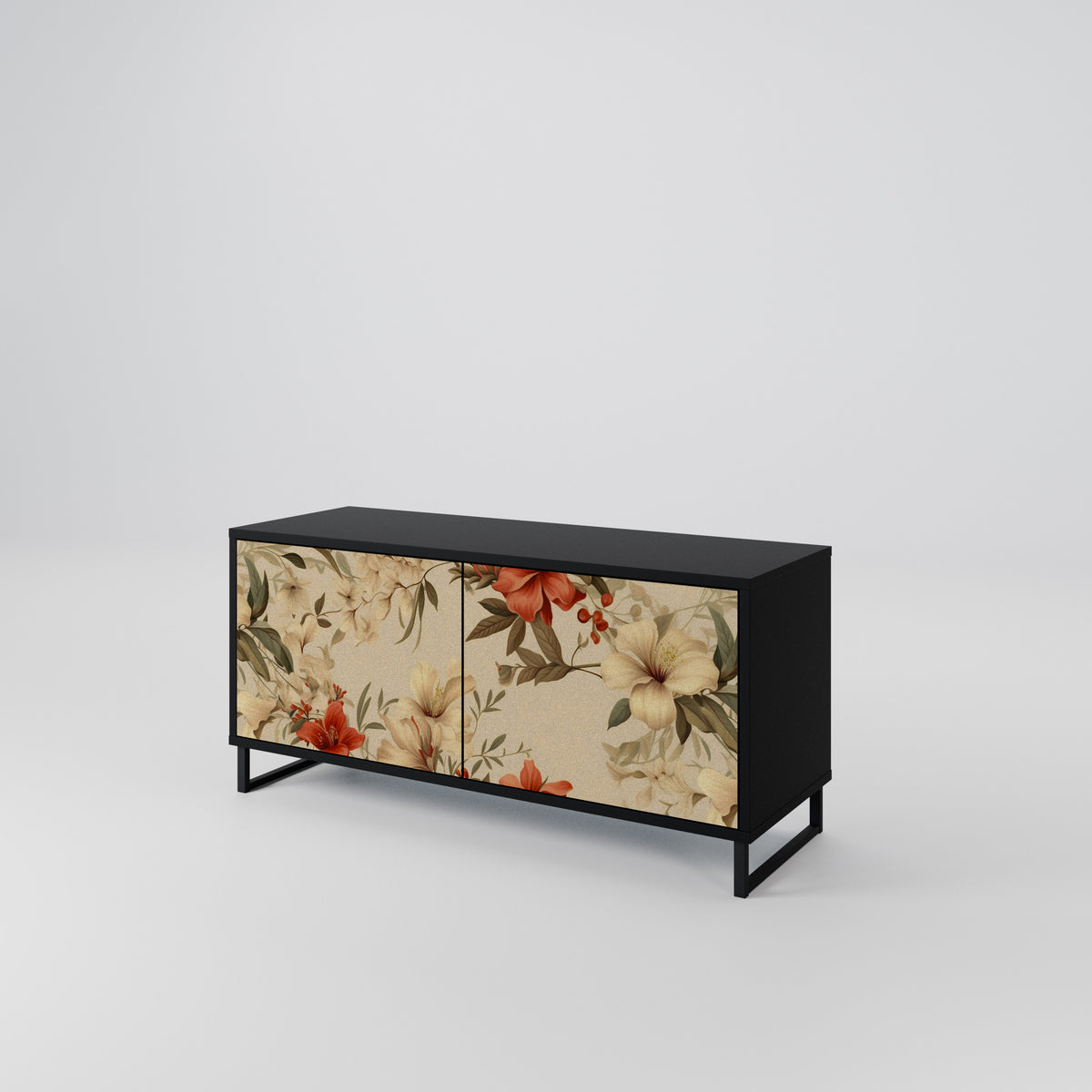 BLOOMING HARMONY Mueble de TV Compacto de 2 puertas
