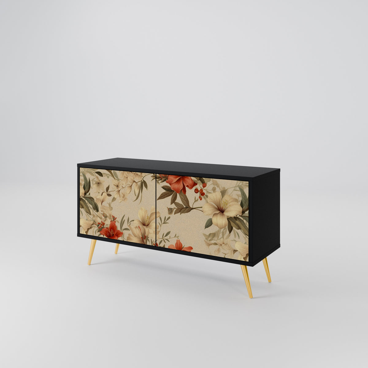 BLOOMING HARMONY Mueble de TV Compacto de 2 puertas