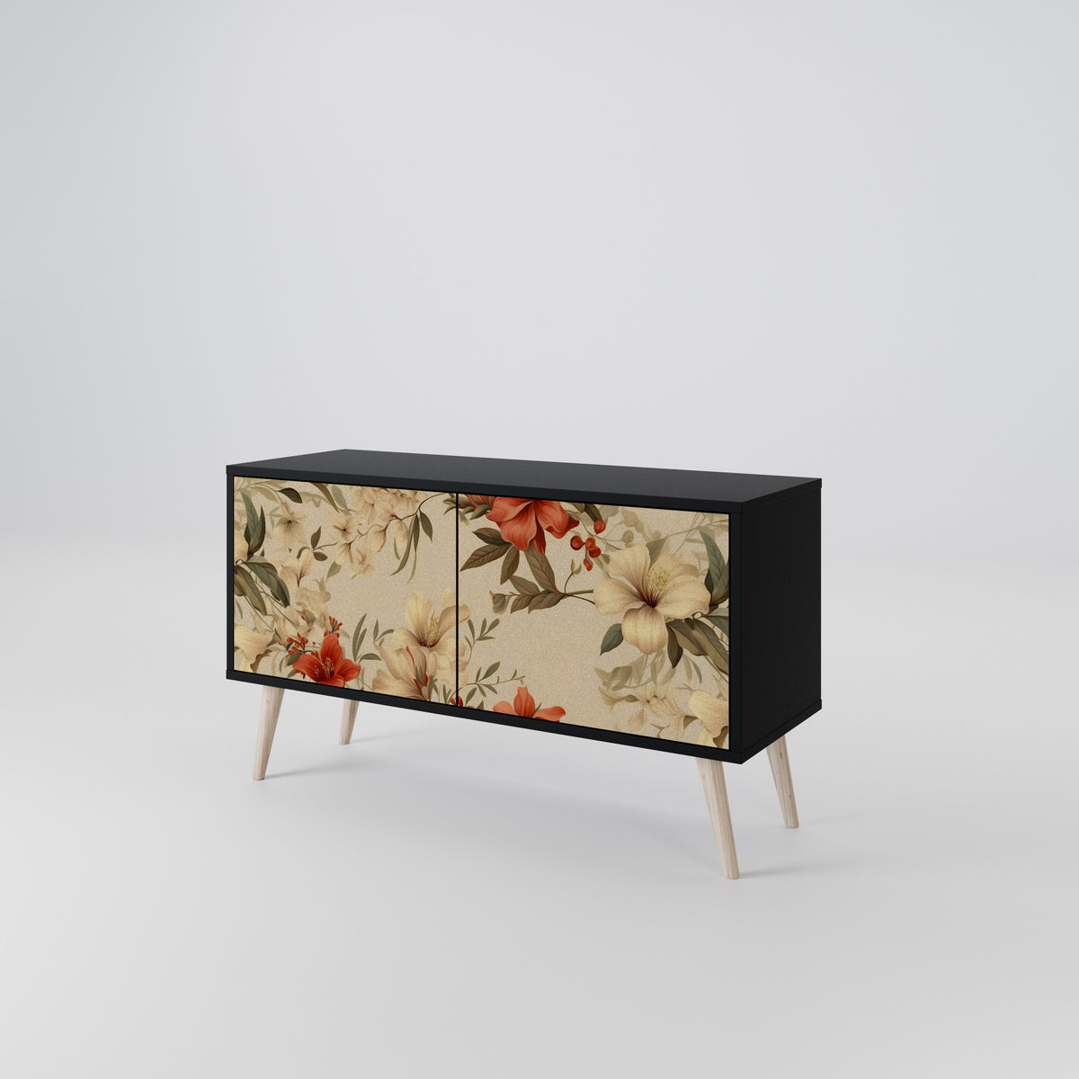 BLOOMING HARMONY Mueble de TV Compacto de 2 puertas