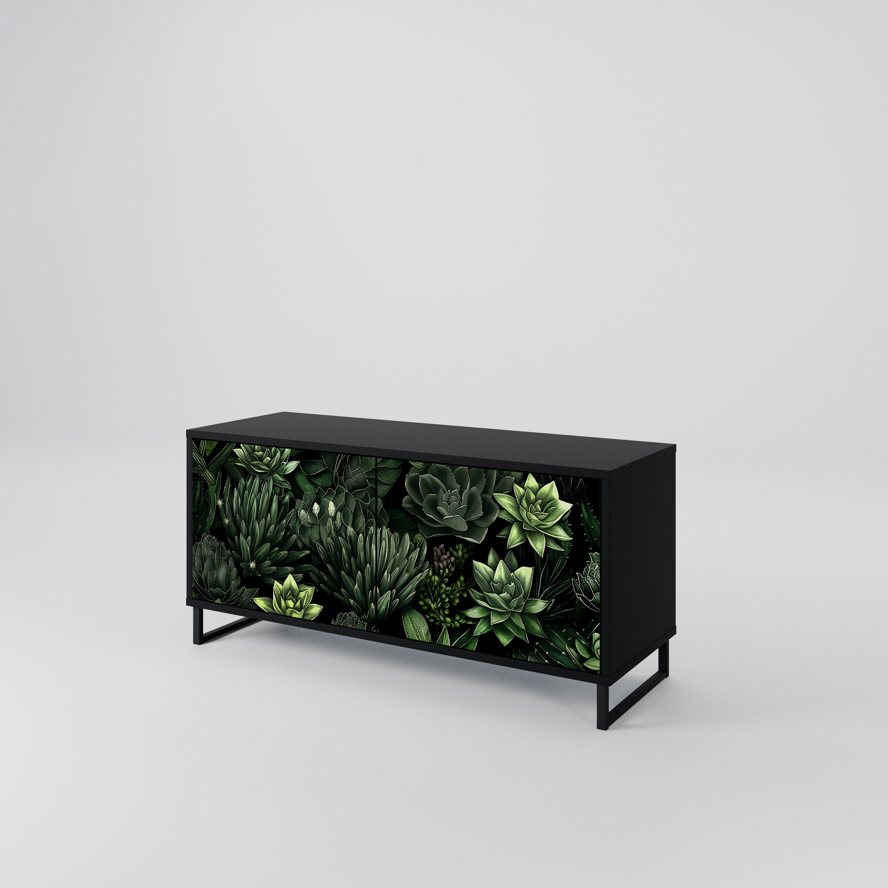 SUCCULENT JUNGLE Mueble de TV Compacto de 2 puertas