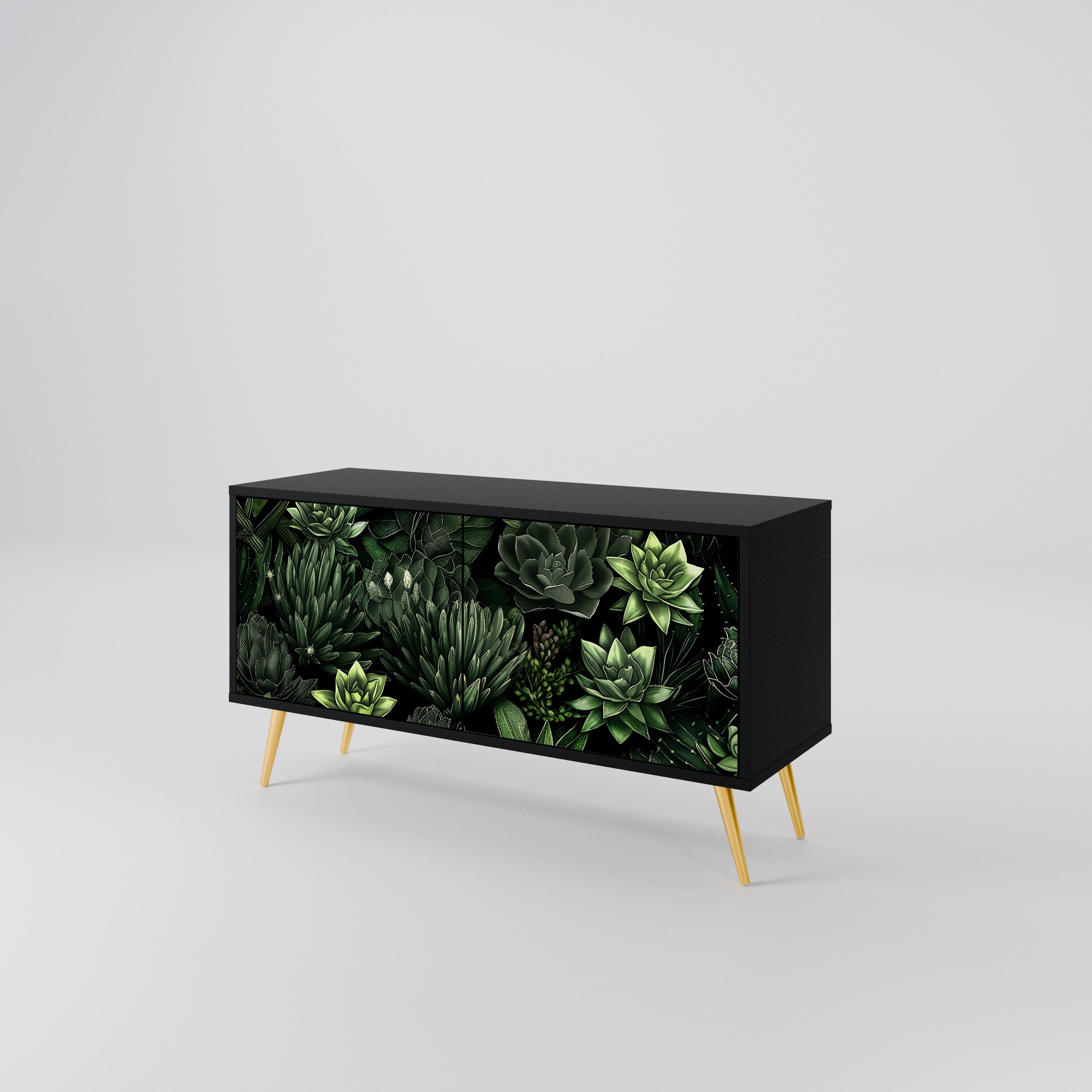 SUCCULENT JUNGLE Mueble de TV Compacto de 2 puertas