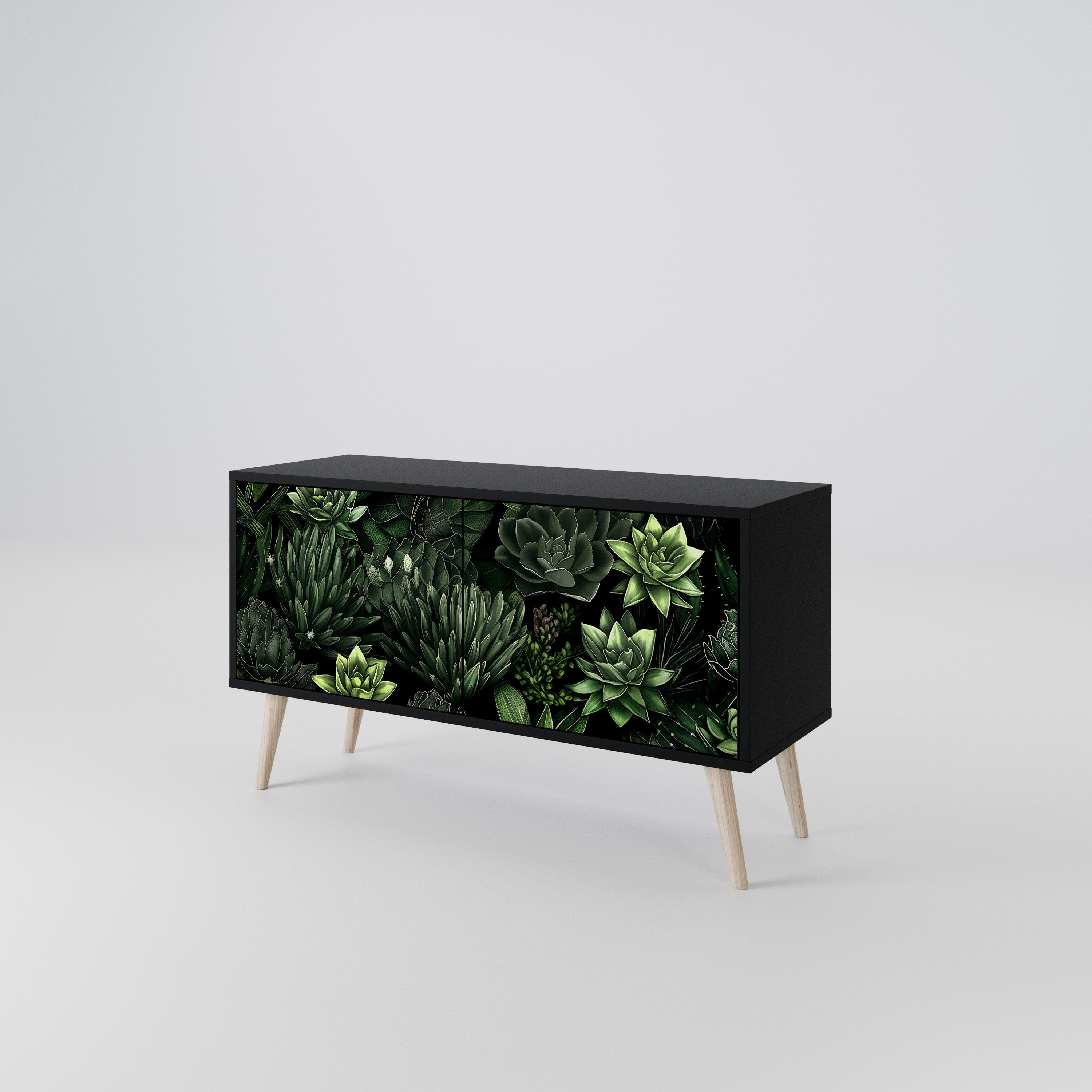 SUCCULENT JUNGLE Mueble de TV Compacto de 2 puertas