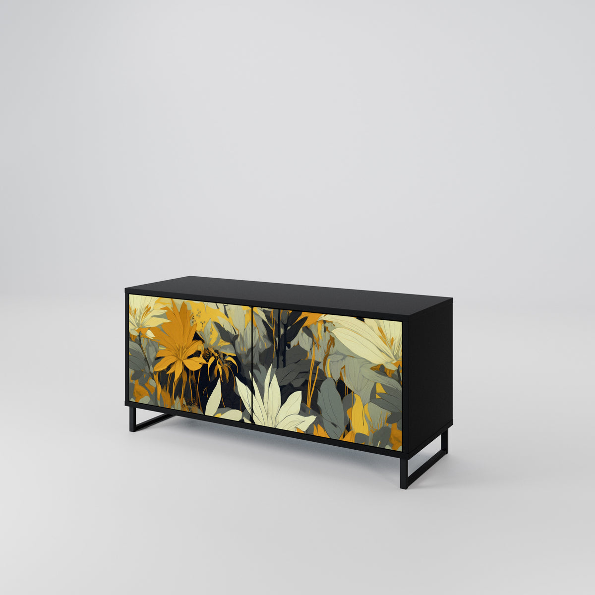 SUNKISSED LILY Mueble de TV Compacto de 2 puertas