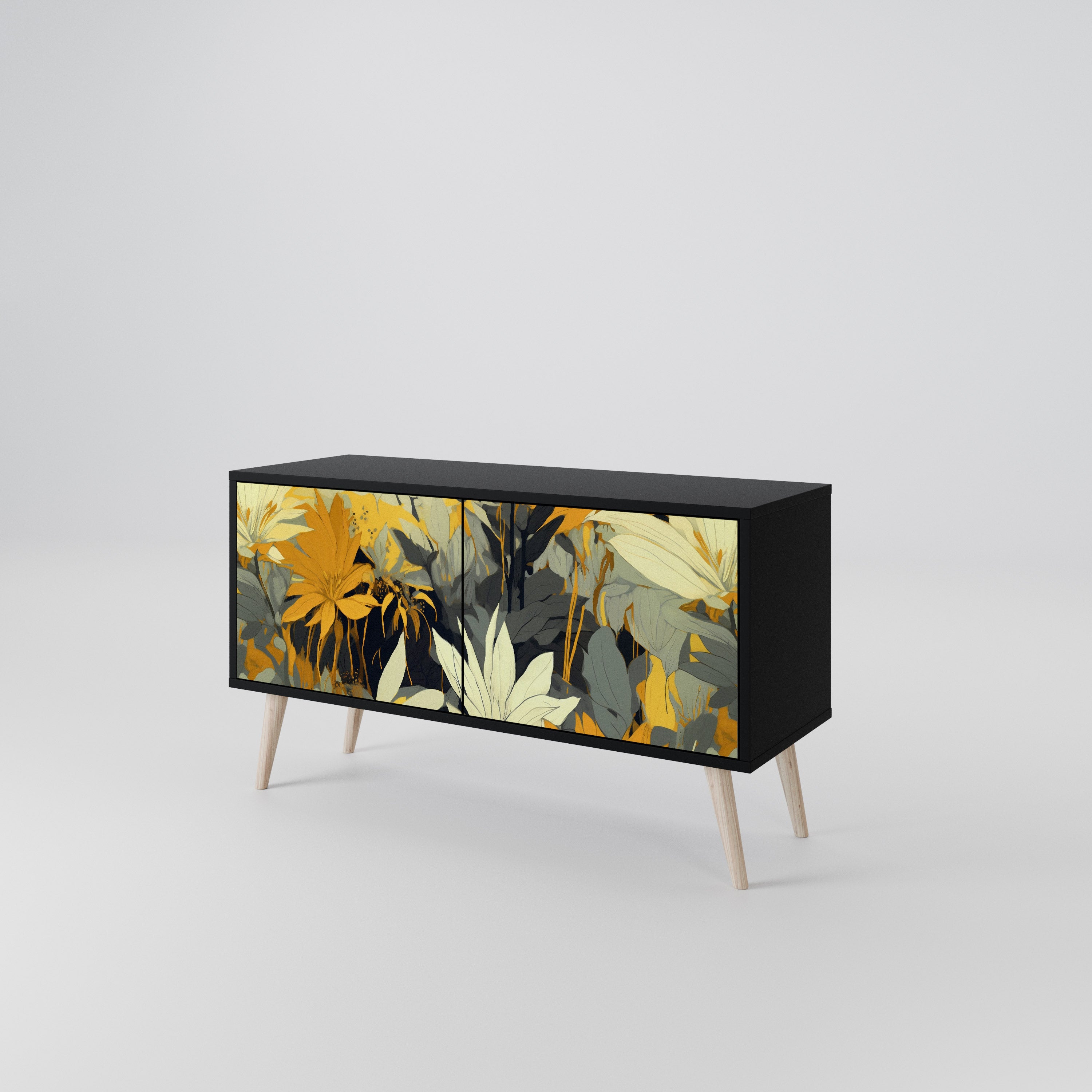 SUNKISSED LILY Mueble de TV Compacto de 2 puertas