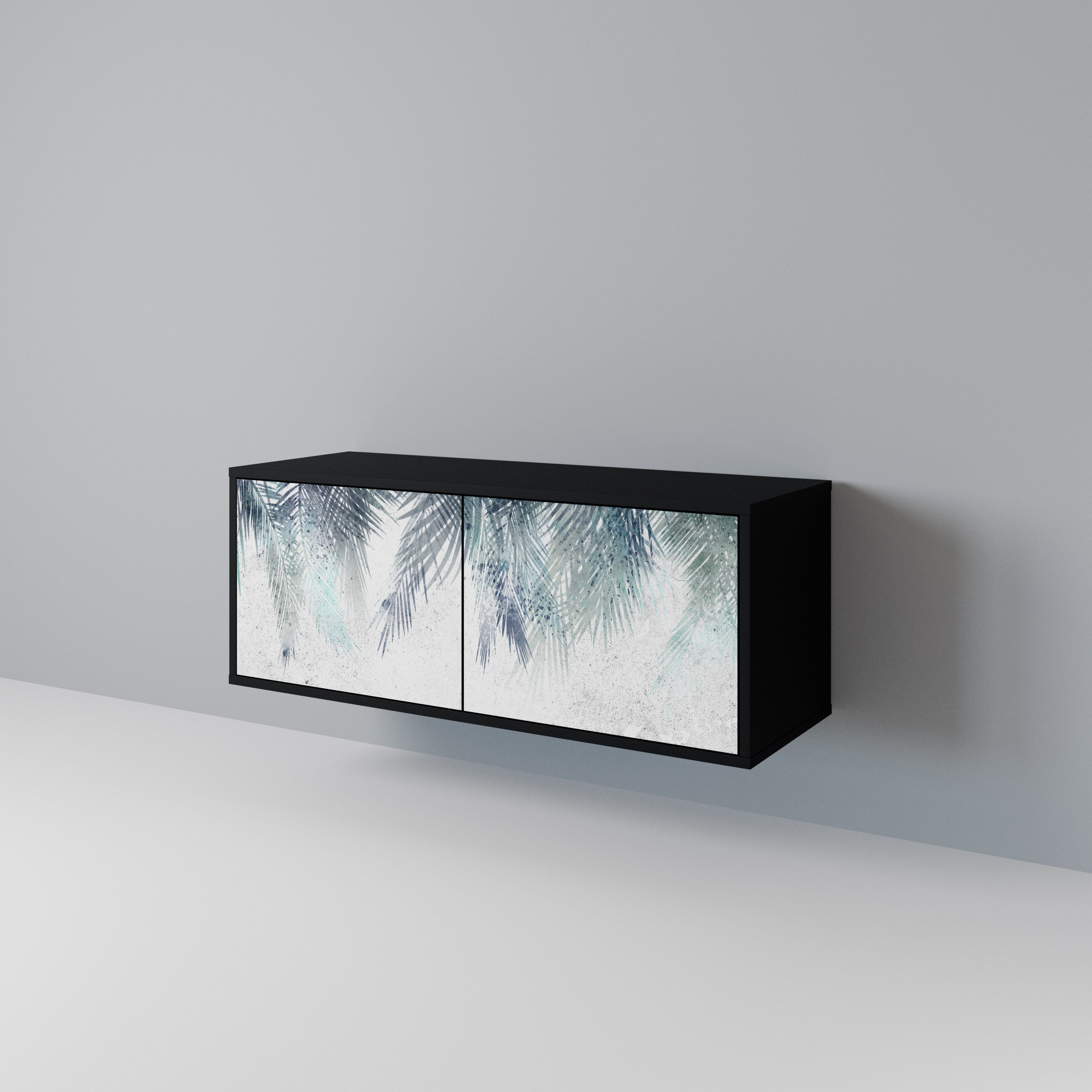 PALM VEIL Mueble de TV Compacto de 2 puertas