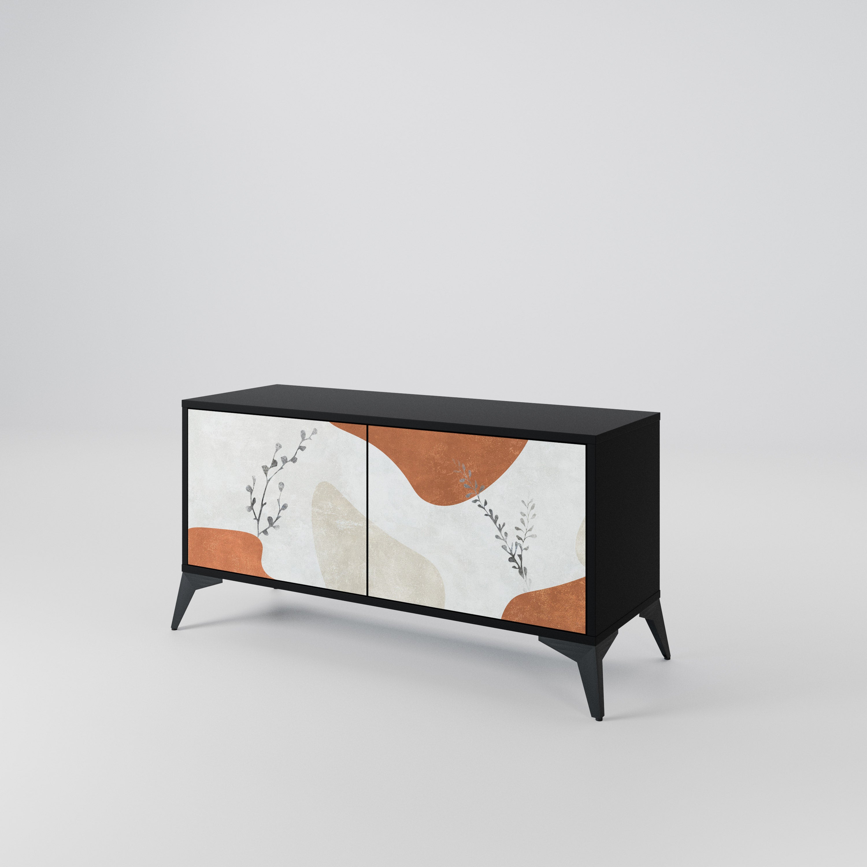 TRANQUIL TWIG Mueble de TV Compacto de 2 puertas
