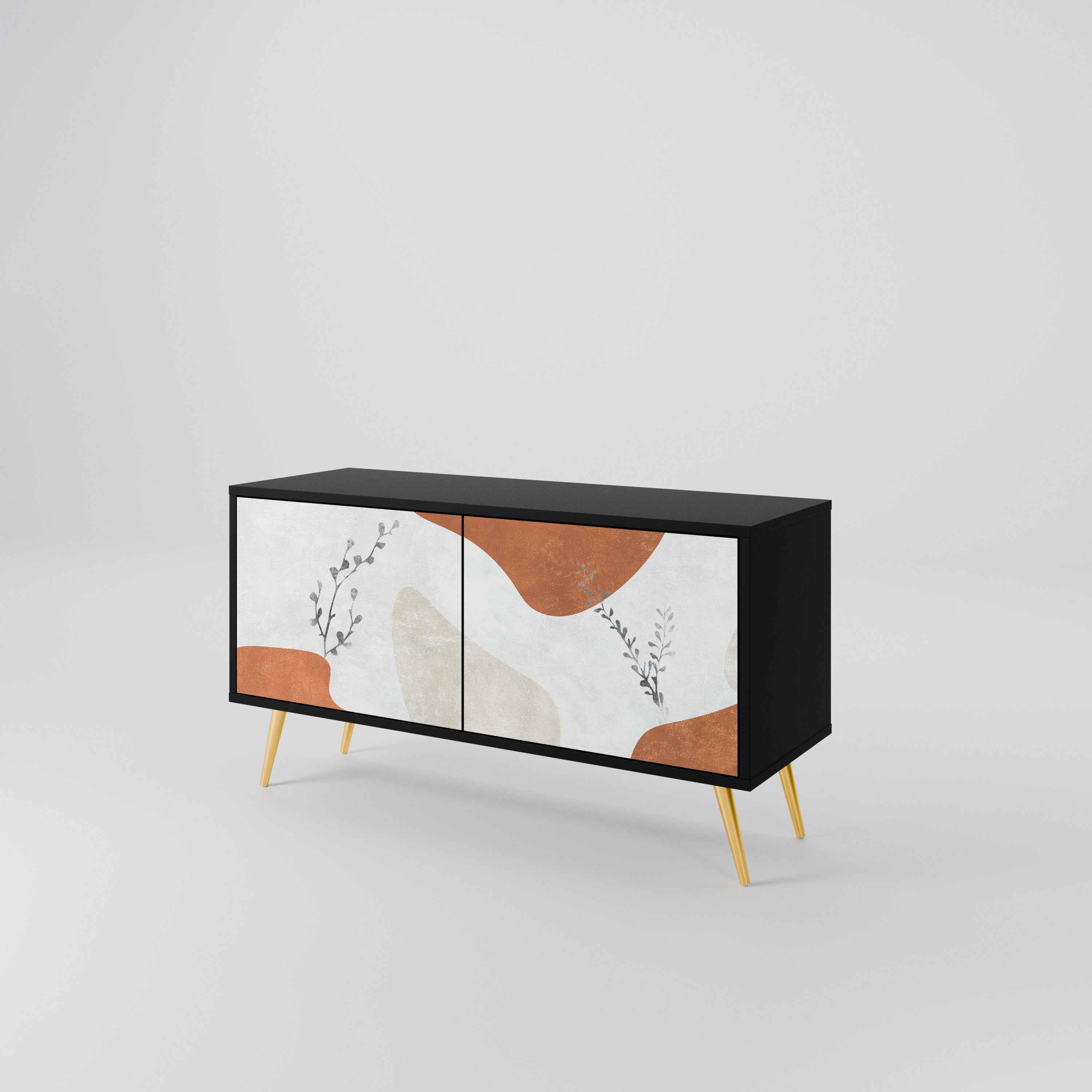TRANQUIL TWIG Mueble de TV Compacto de 2 puertas