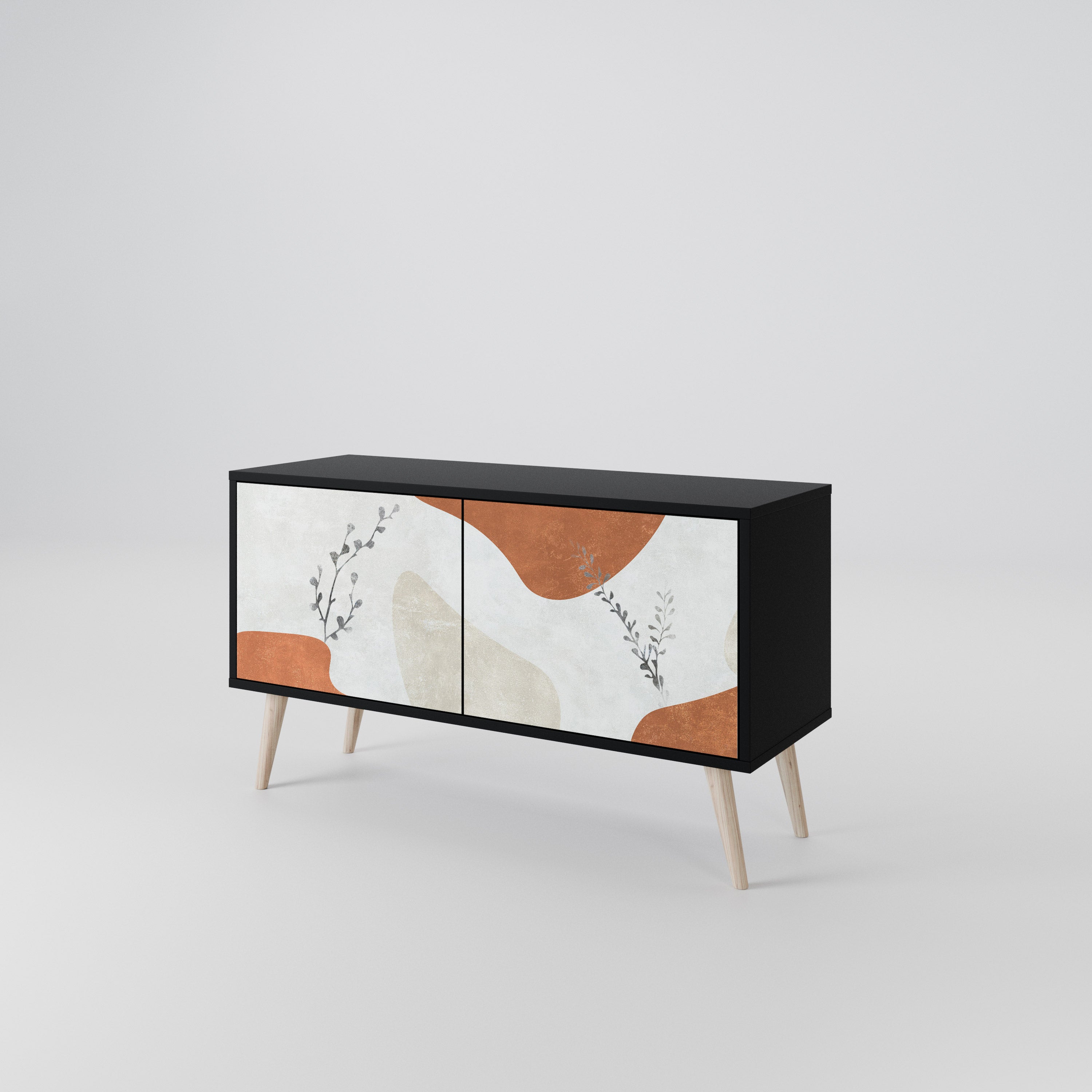 TRANQUIL TWIG Mueble de TV Compacto de 2 puertas