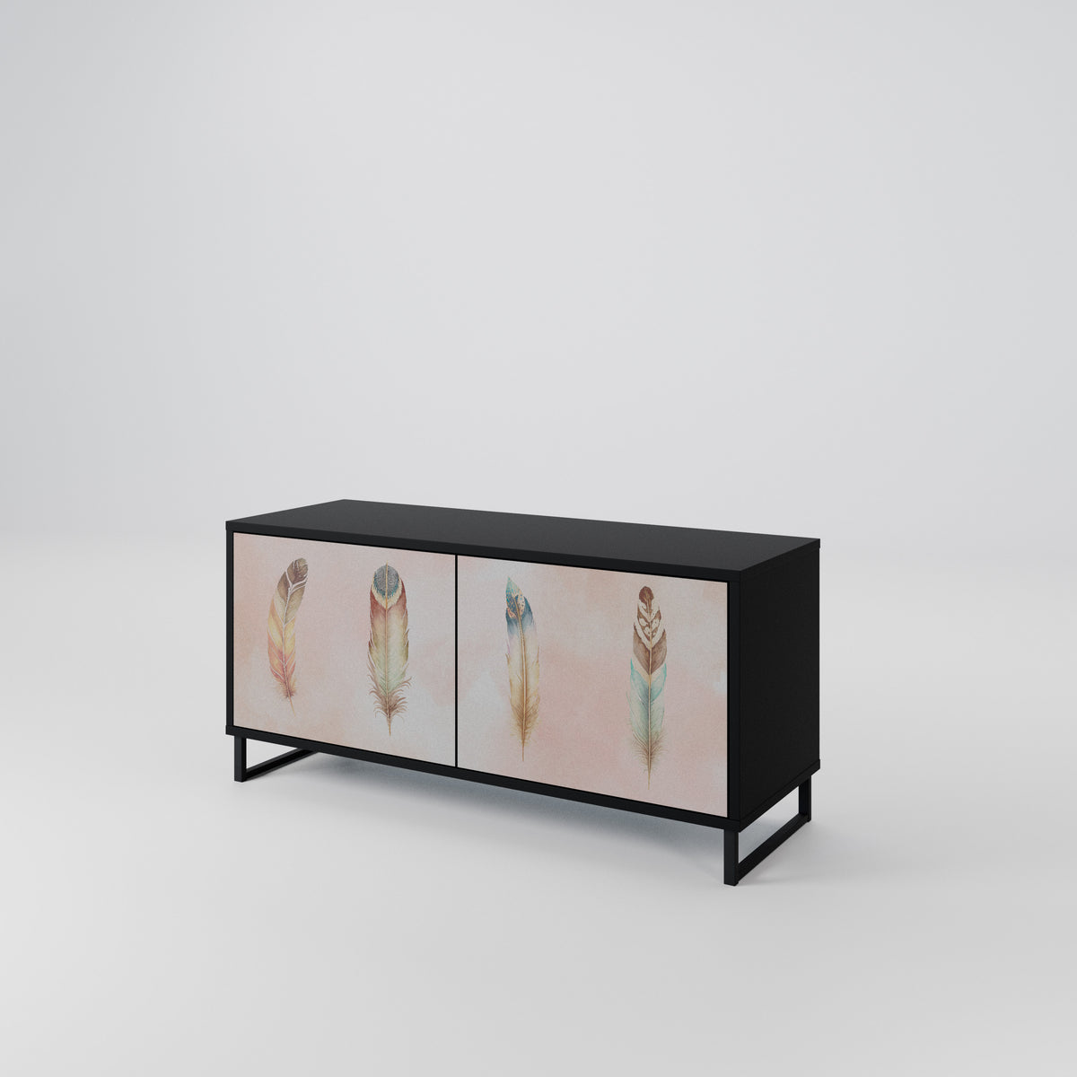 THE DELIQUESCE Mueble de TV Compacto de 2 puertas