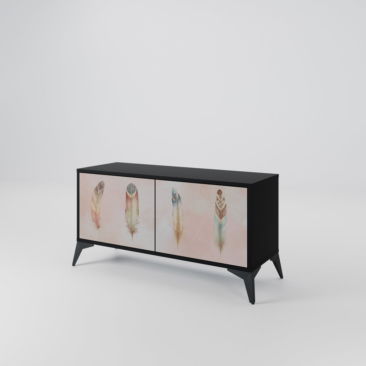 THE DELIQUESCE Mueble de TV Compacto de 2 puertas