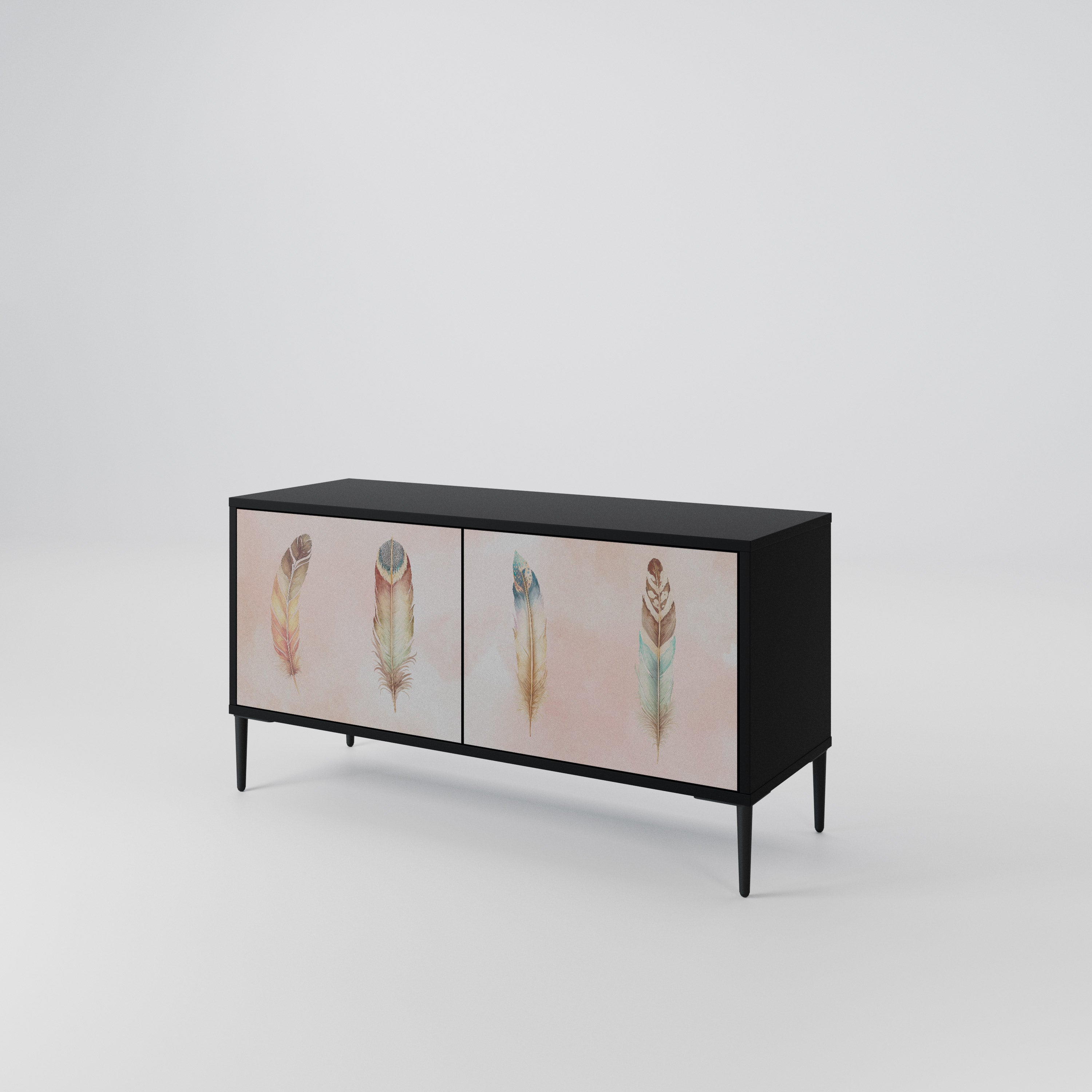 THE DELIQUESCE Mueble de TV Compacto de 2 puertas