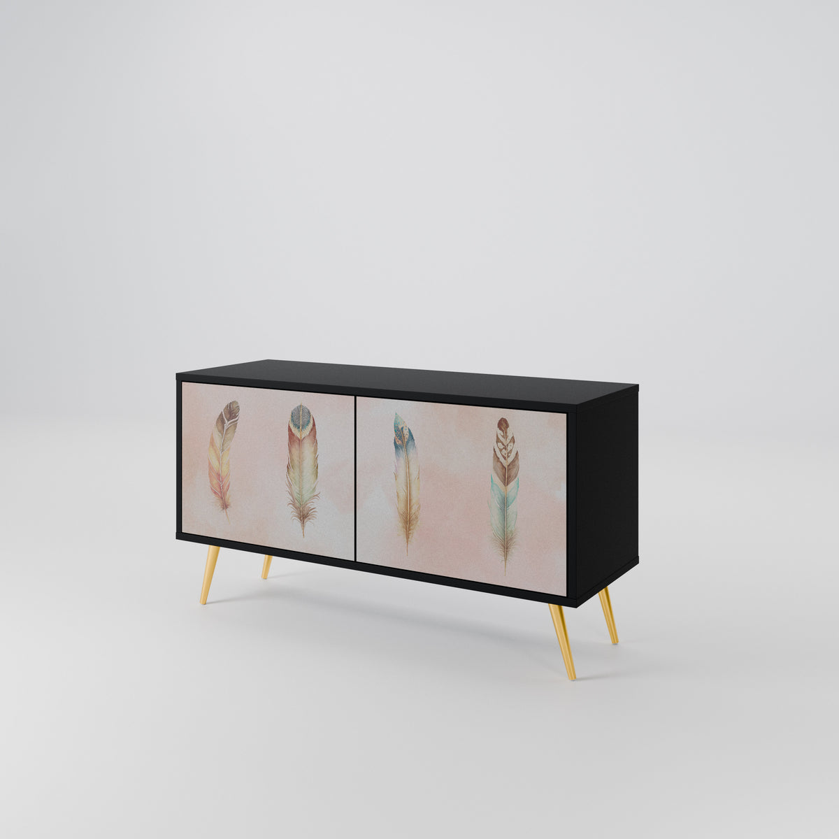THE DELIQUESCE Mueble de TV Compacto de 2 puertas