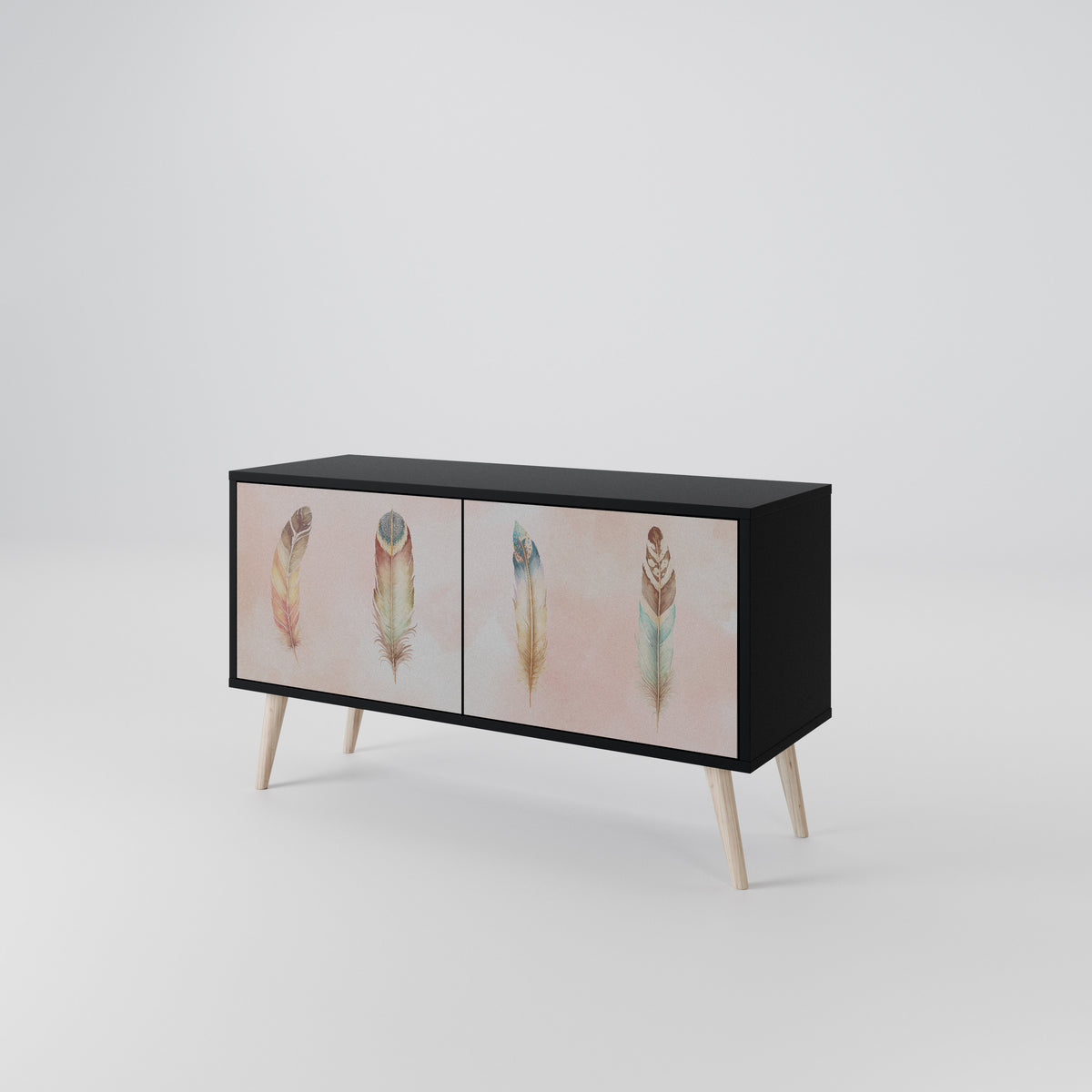 THE DELIQUESCE Mueble de TV Compacto de 2 puertas