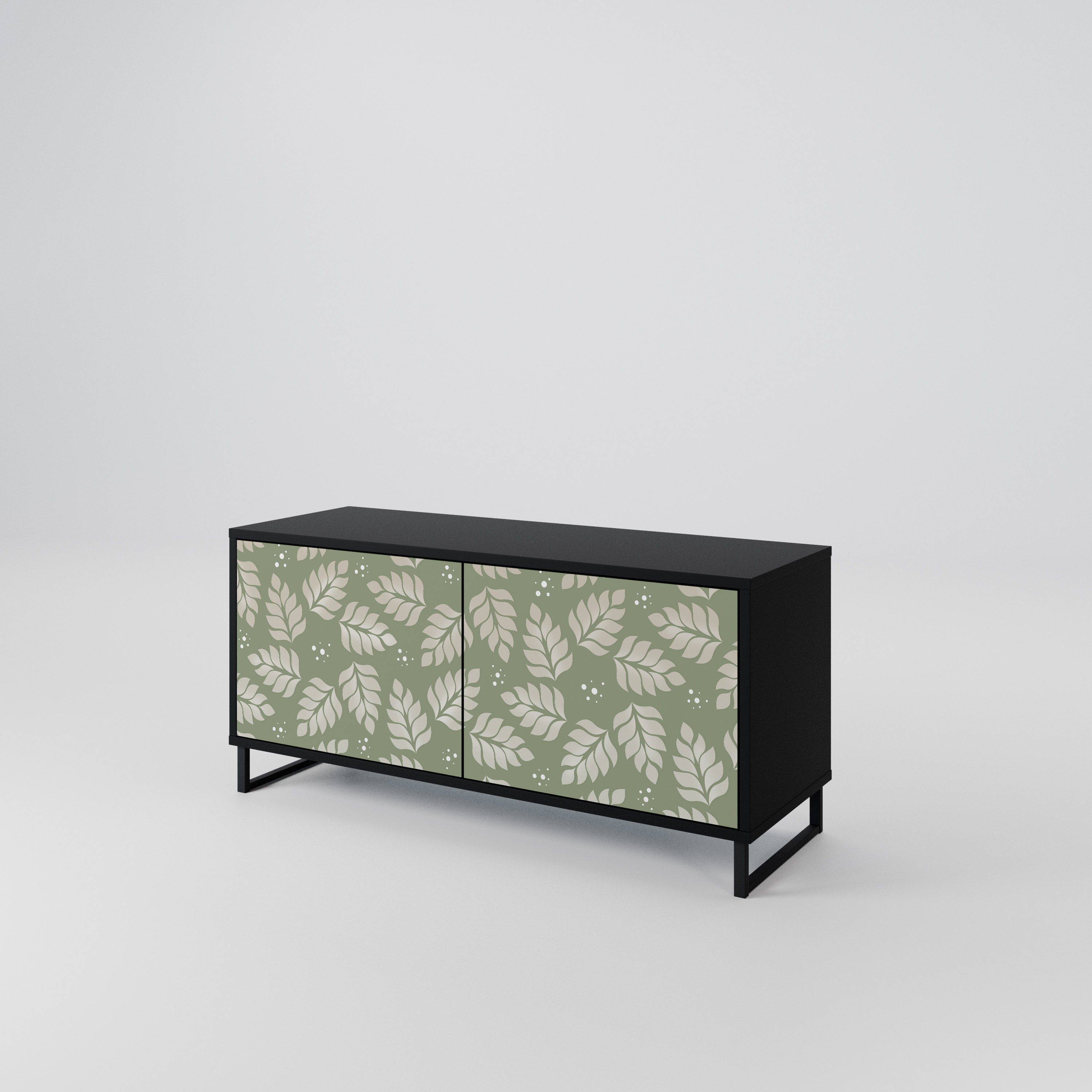 LEAVES ON GREEN Compact 2-Door TV Cabinet