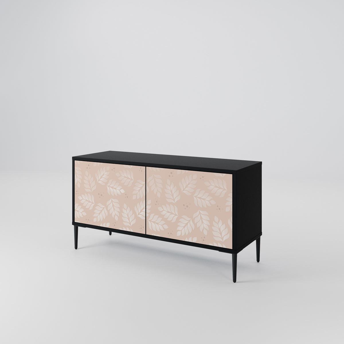 LEAVES ON BEIGE Mueble de TV Compacto de 2 puertas