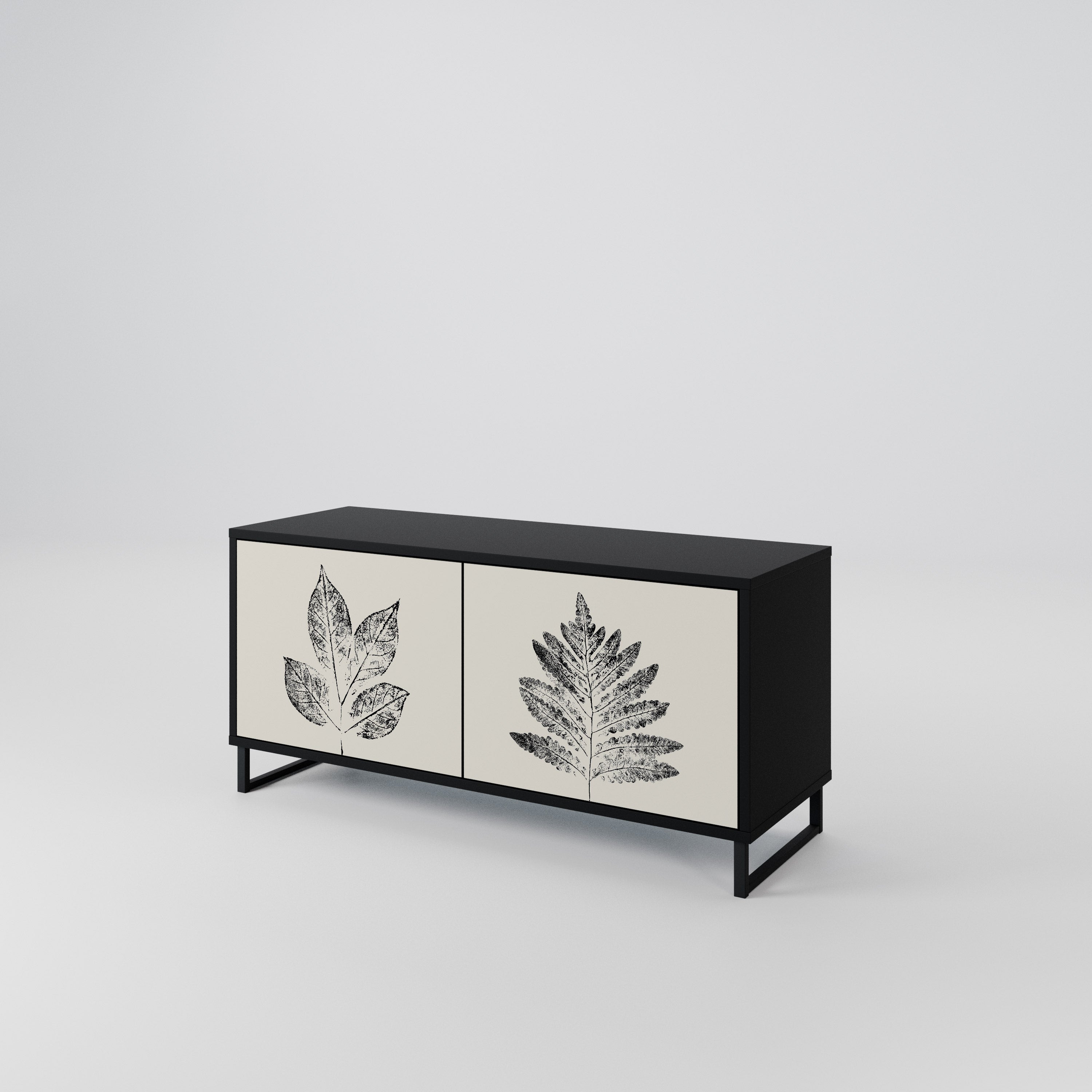LEAFY STAMPS Compact 2-Door TV Cabinet
