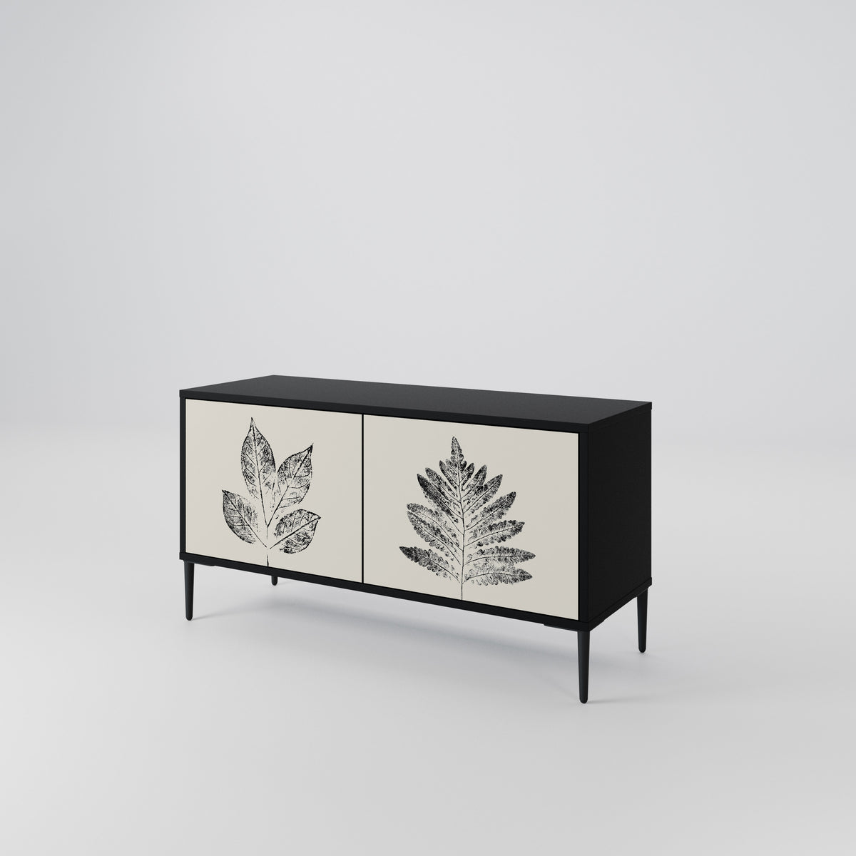LEAFY STAMPS Mueble de TV Compacto de 2 puertas