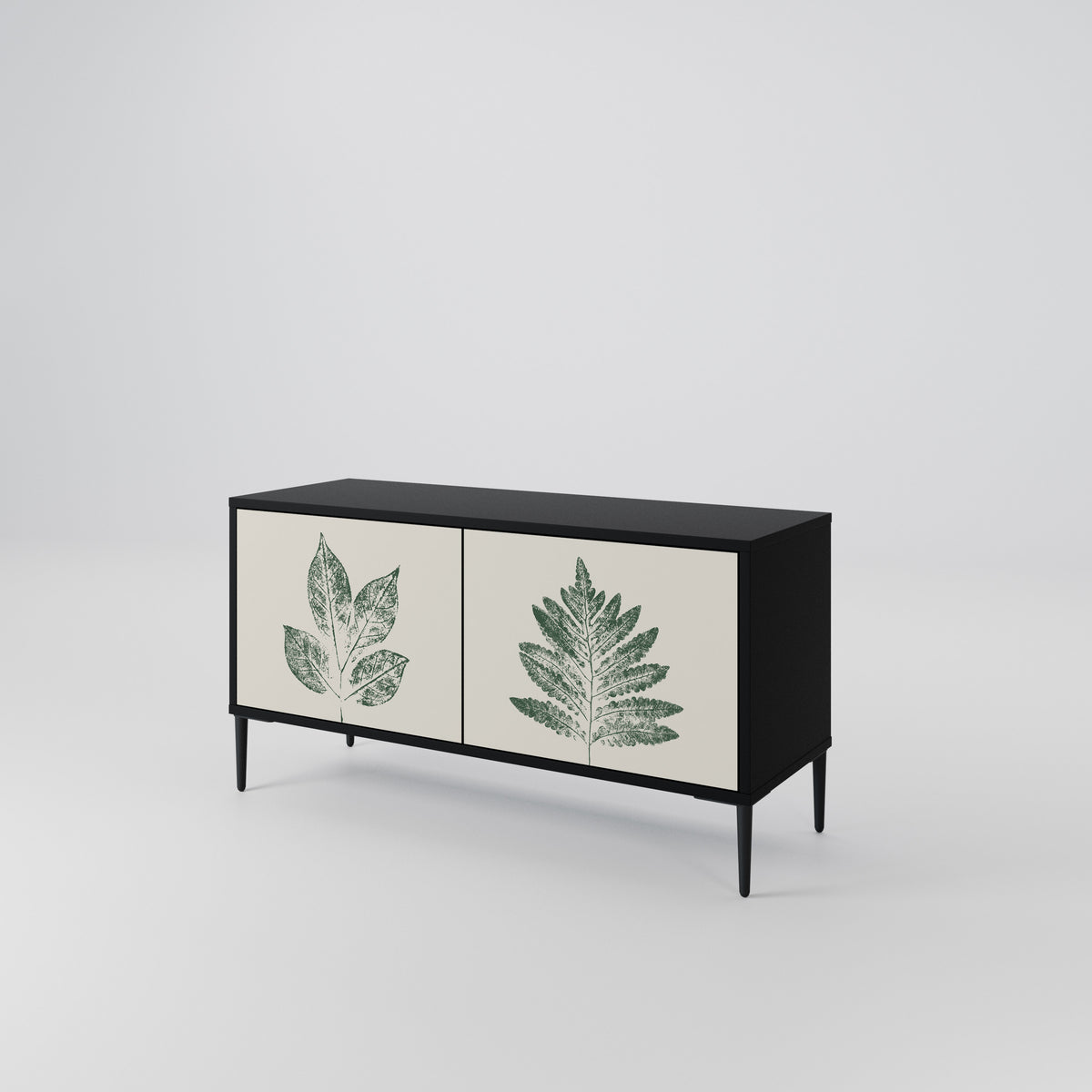 GREEN LEAFY STAMPS Mueble de TV Compacto de 2 puertas