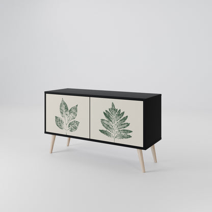 GREEN LEAFY STAMPS Mueble de TV Compacto de 2 puertas