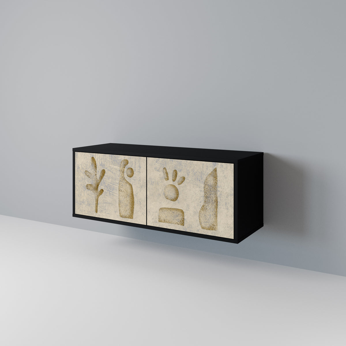 SAND SCULPTURES Mueble de TV Compacto de 2 puertas