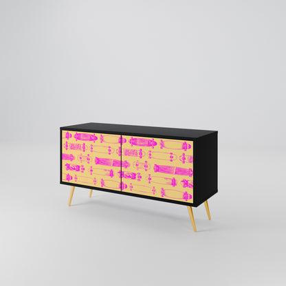 SKATEBOARD ARTISTRY Mueble de TV Compacto de 2 puertas