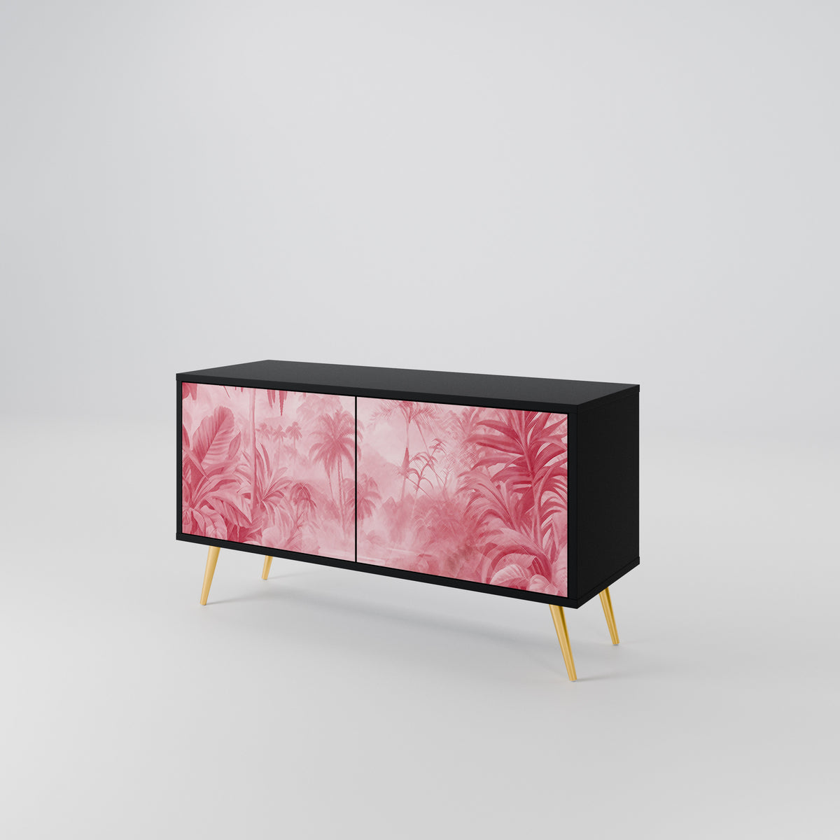 SWEET TROPICS Mueble de TV Compacto de 2 puertas