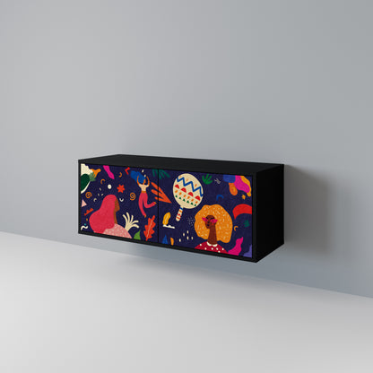 FESTIVE PLEASURES Mueble de TV Compacto de 2 puertas