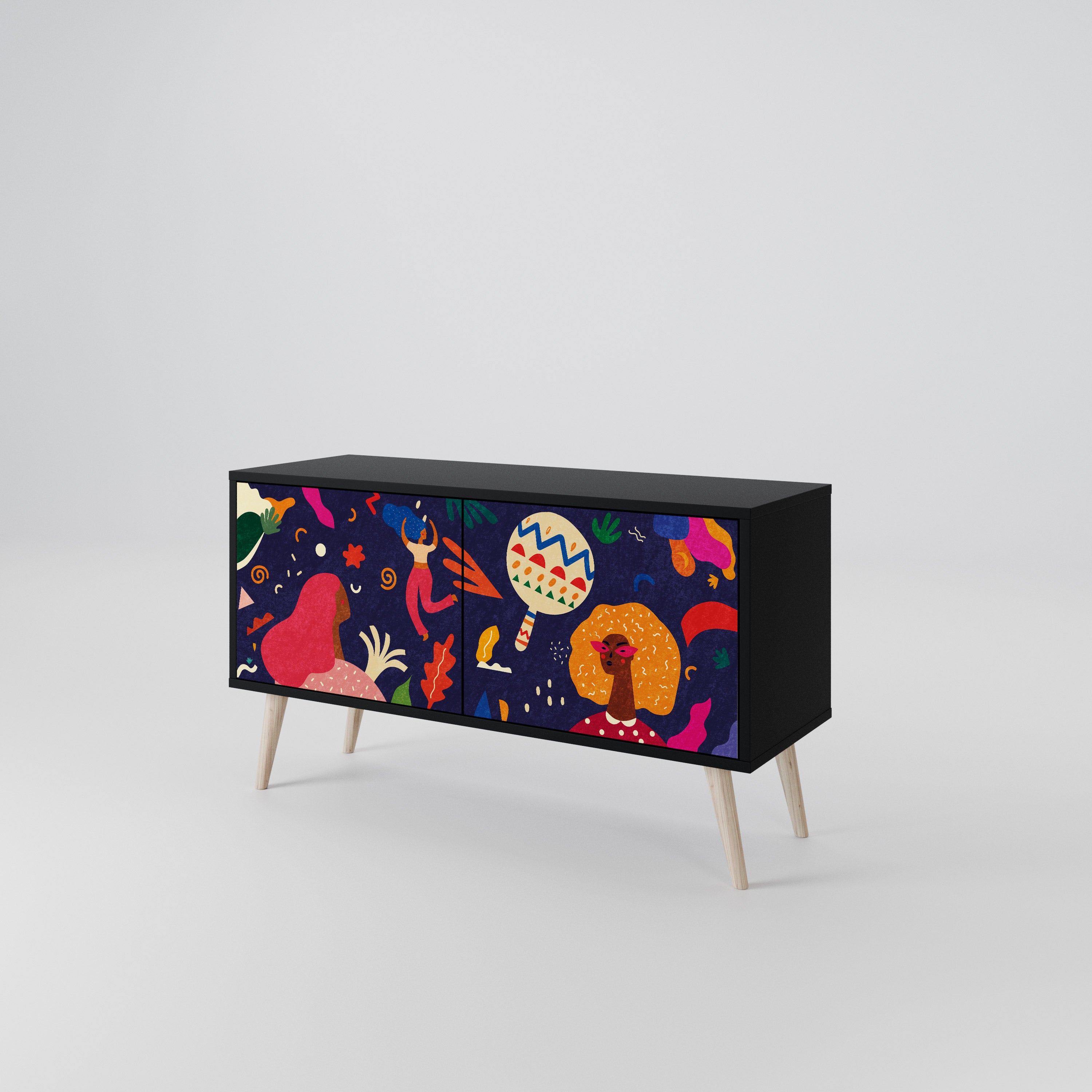 FESTIVE PLEASURES Compact 2-Door TV Cabinet