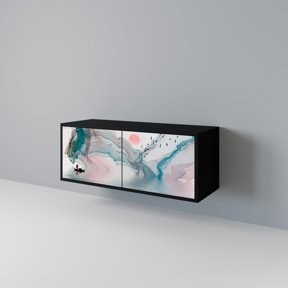VELVET CROSSING Mueble de TV Compacto de 2 puertas