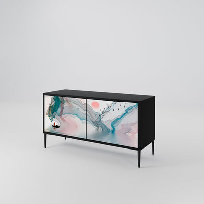 VELVET CROSSING Mueble de TV Compacto de 2 puertas