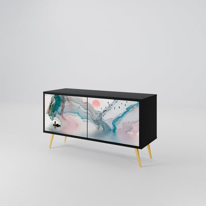 VELVET CROSSING Mueble de TV Compacto de 2 puertas