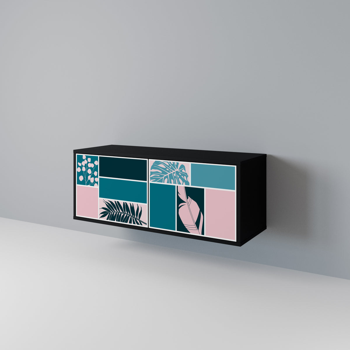 COMBINATION OF SHAPES Mueble de TV Compacto de 2 puertas