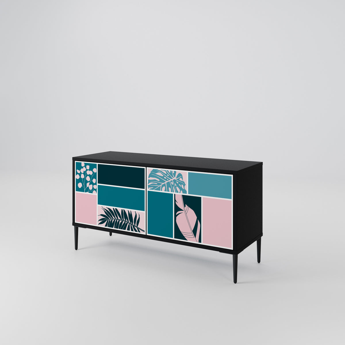 COMBINATION OF SHAPES Mueble de TV Compacto de 2 puertas