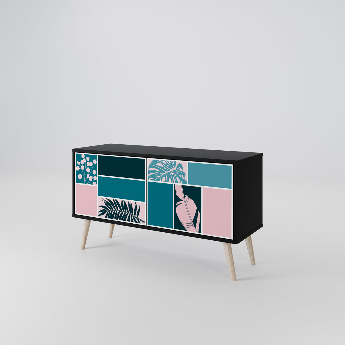 COMBINATION OF SHAPES Mueble de TV Compacto de 2 puertas