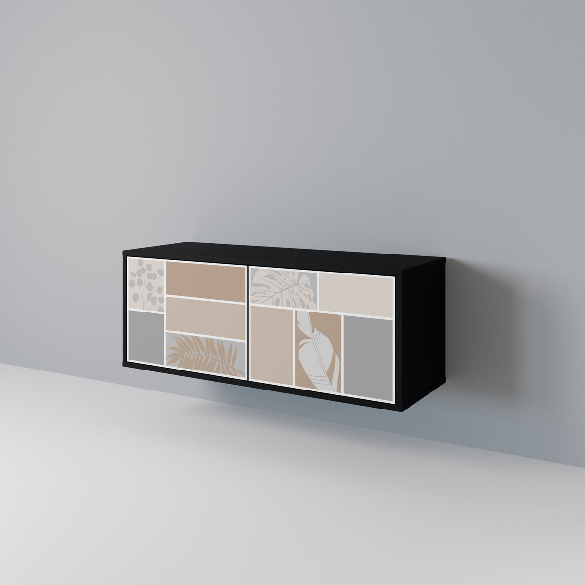 TROPICAL SHAPES Mueble de TV Compacto de 2 puertas