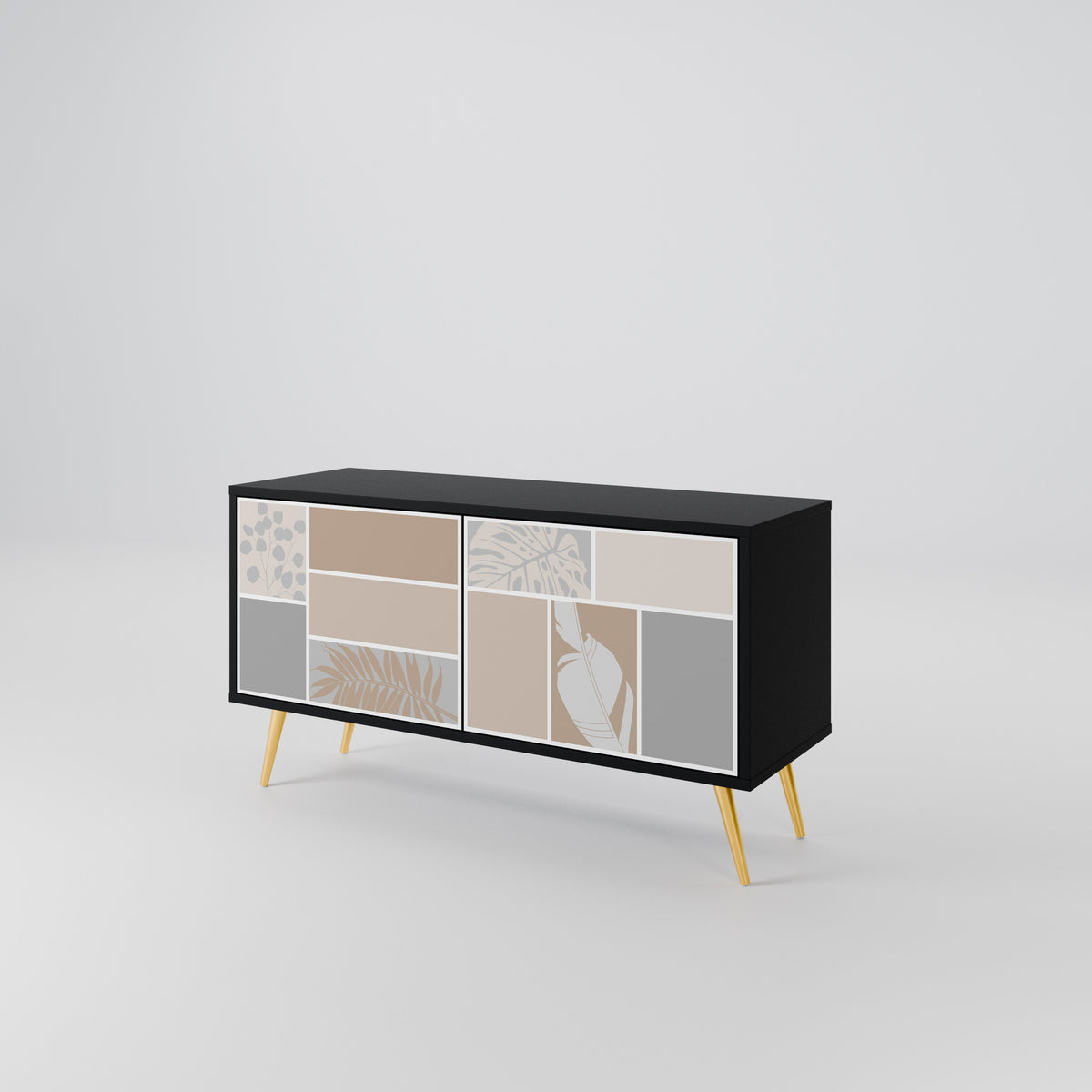 TROPICAL SHAPES Mueble de TV Compacto de 2 puertas
