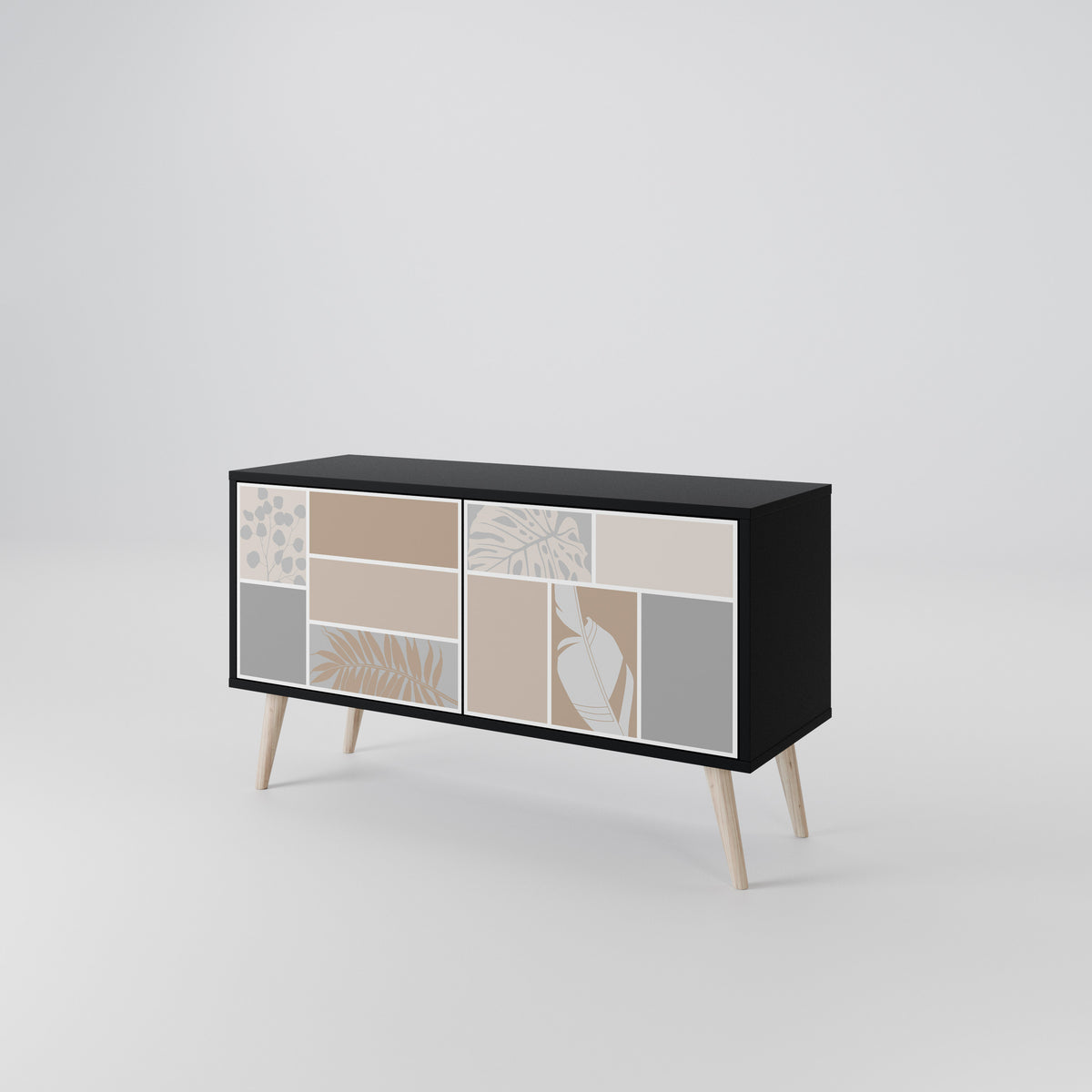 TROPICAL SHAPES Mueble de TV Compacto de 2 puertas