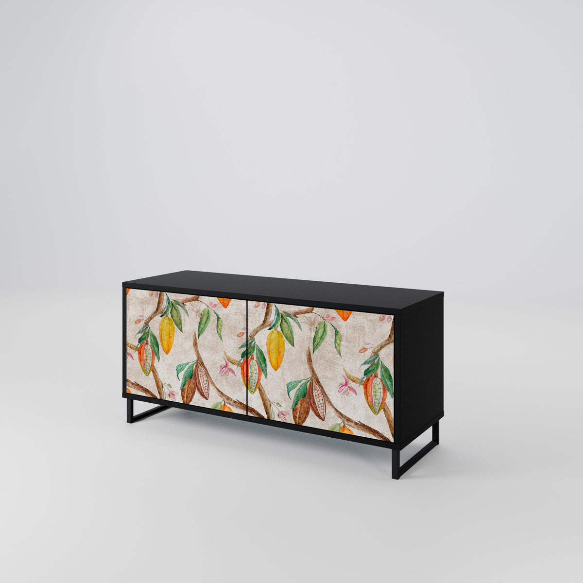 COCOA FRUITS Mueble de TV Compacto de 2 puertas