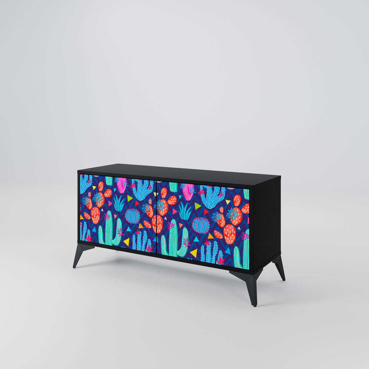 CACTUS VIBES Mueble de TV Compacto de 2 puertas